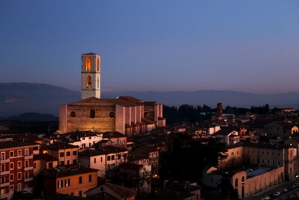 Perugia, vista sulla basilica di S. Domenico