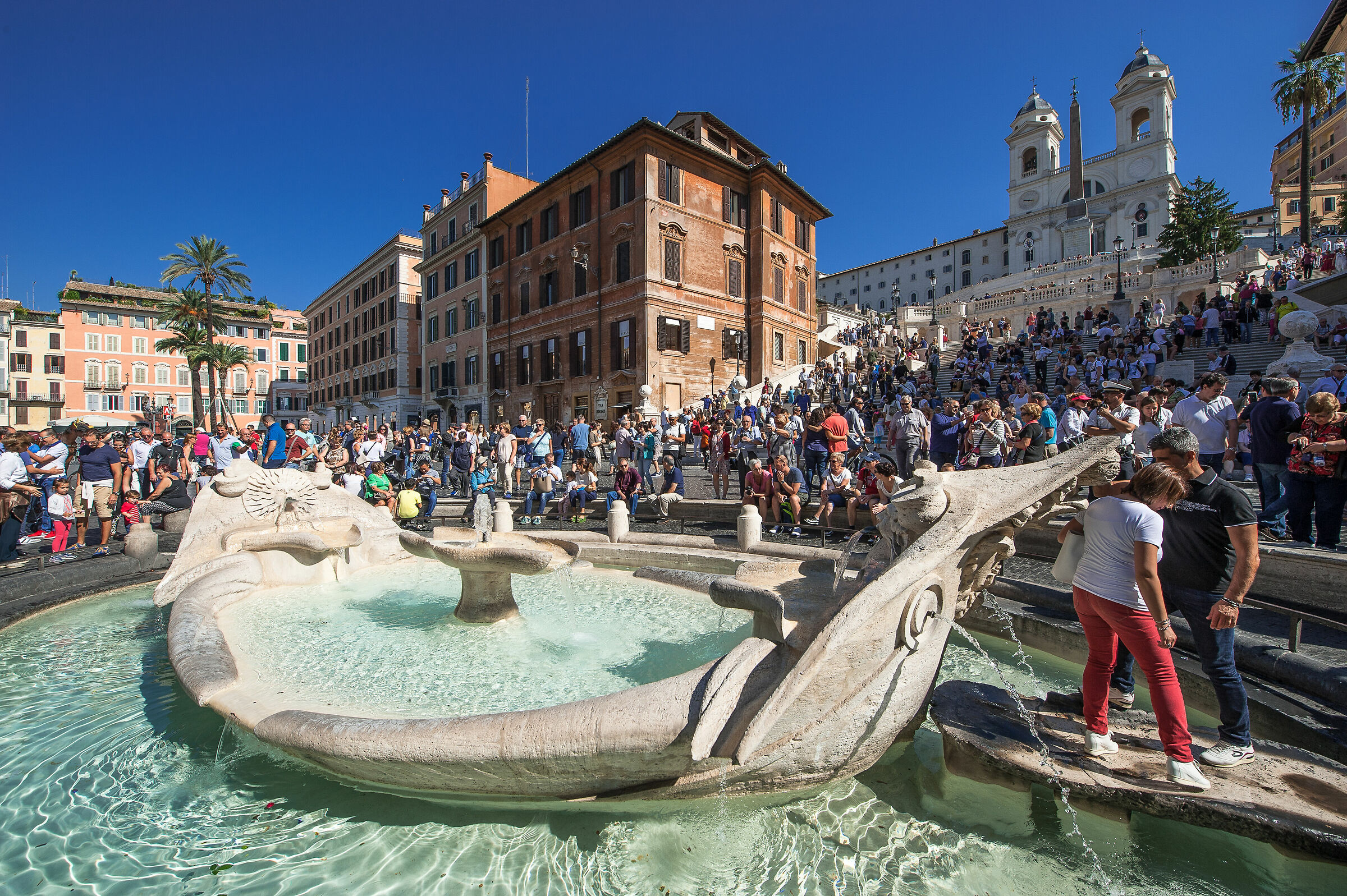 Squares of Italy-Rome Piazza di Spagna/Trinity of the Mounta...