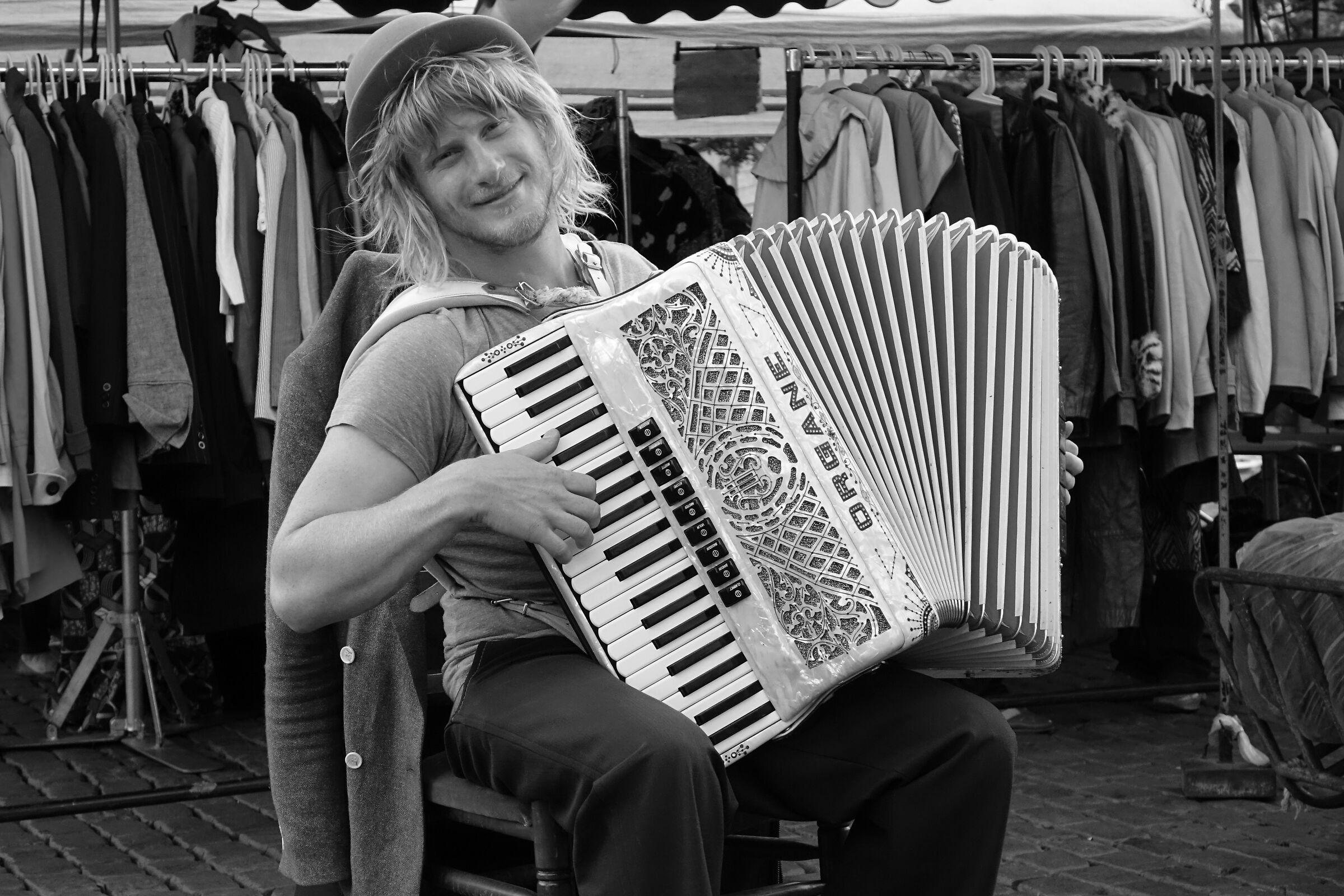 At the market in Brussels.