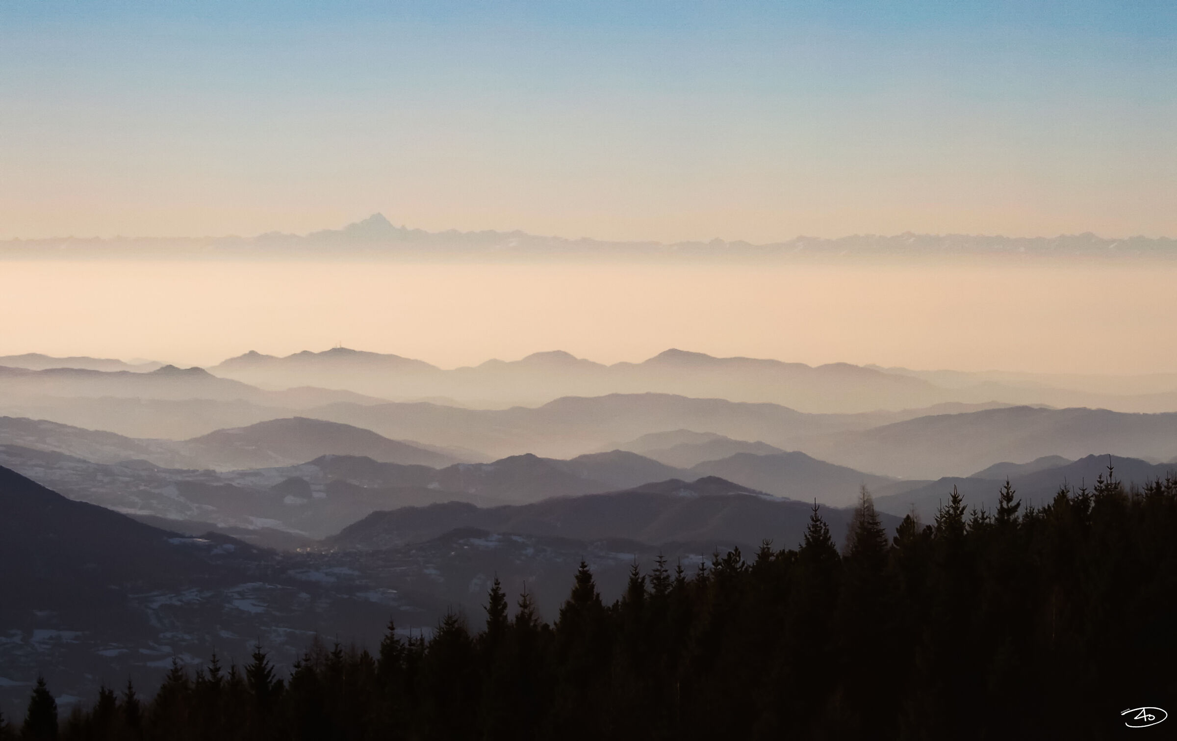 Admiring the Monviso