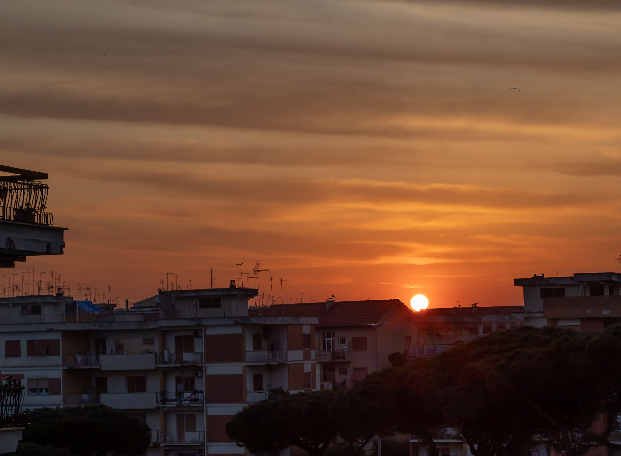 sunset from the balcony