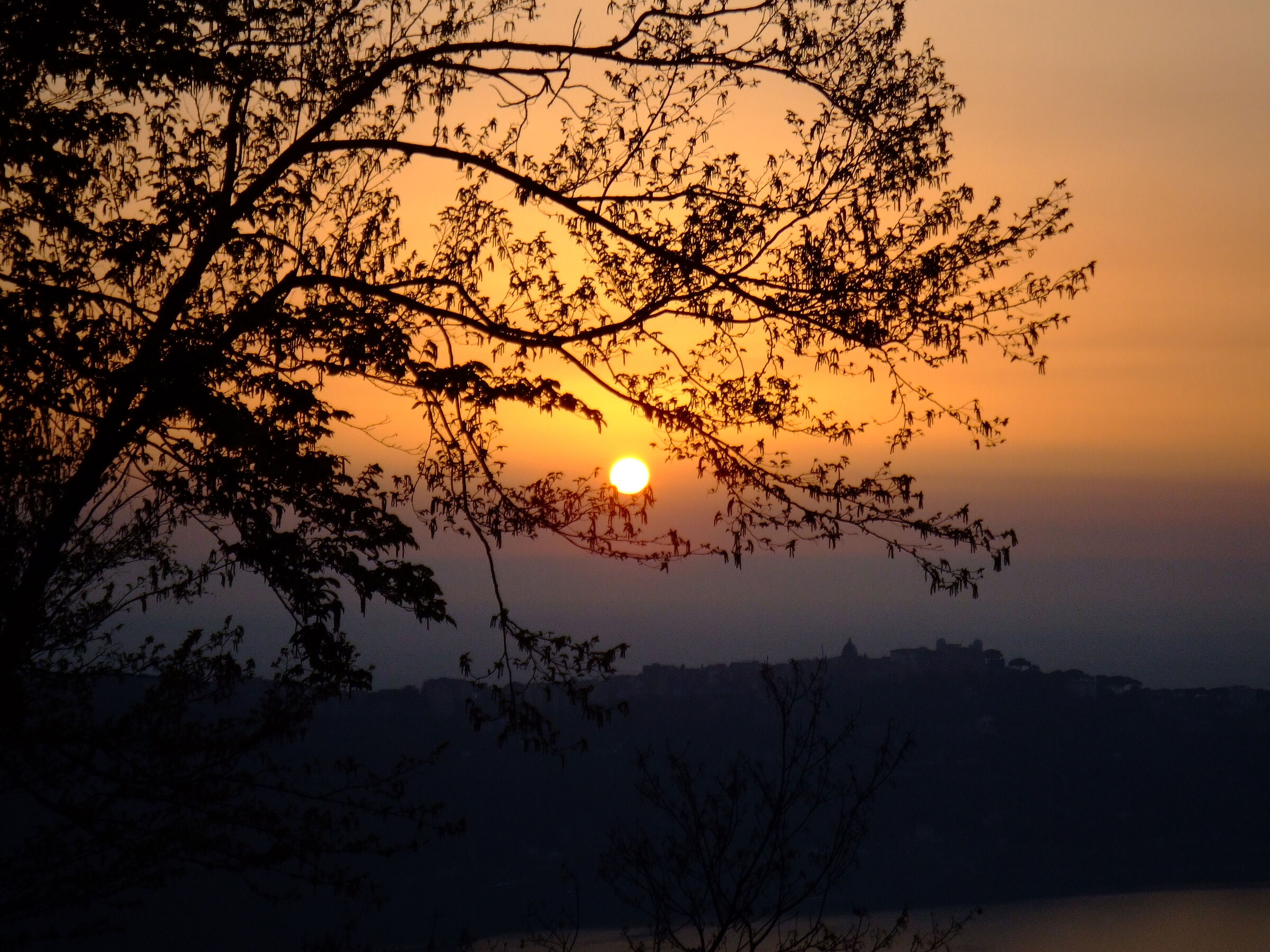 Sunset over Lake Albano