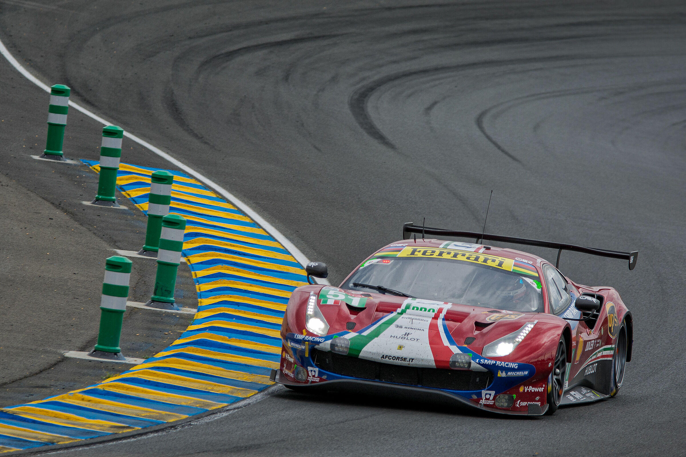 WEC GTPro Ferrari 488 at the Esses
