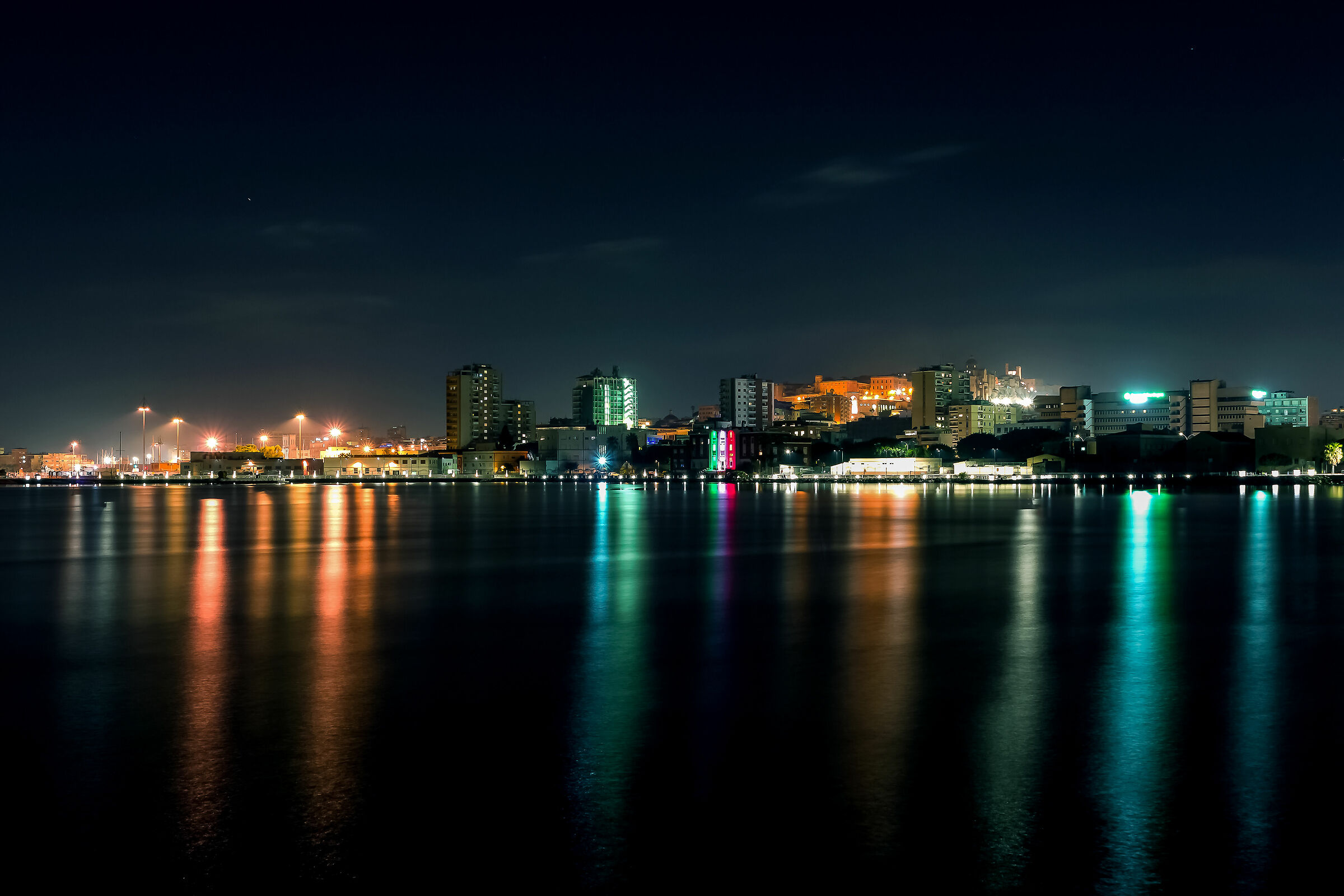 Cagliari on the water