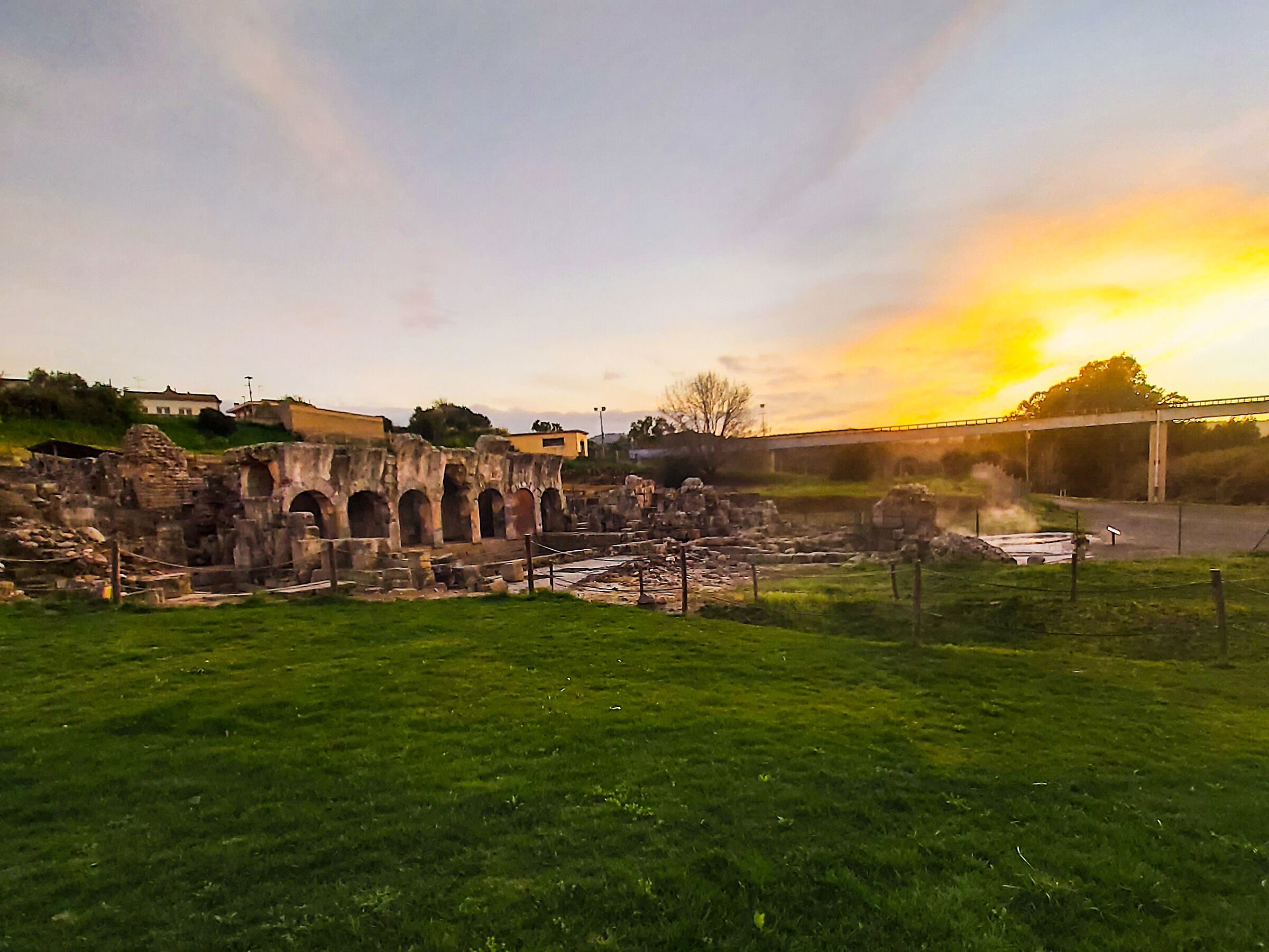 Sunset at The Fordongianus Baths