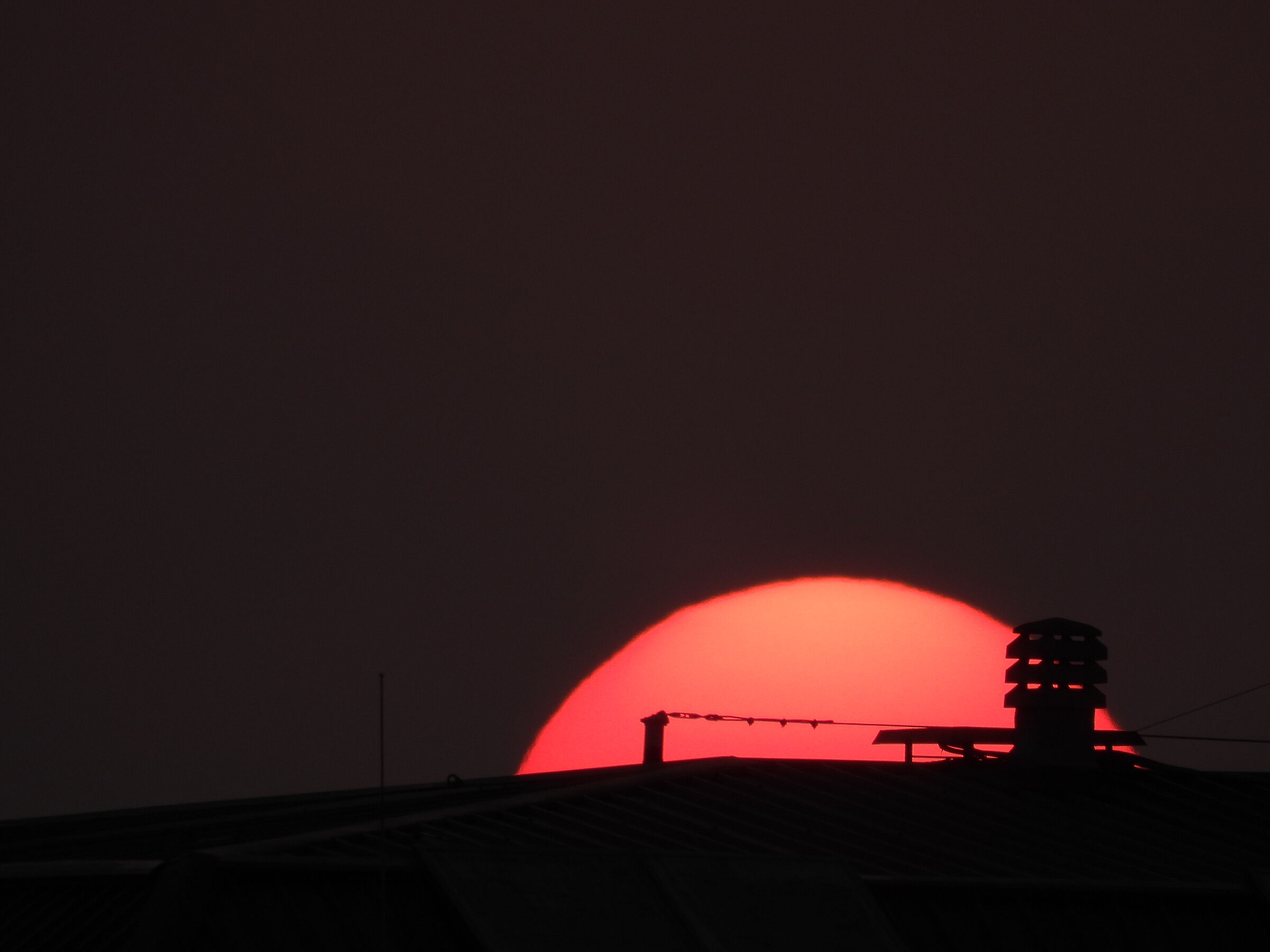 Sunset from the balcony (stay at home)