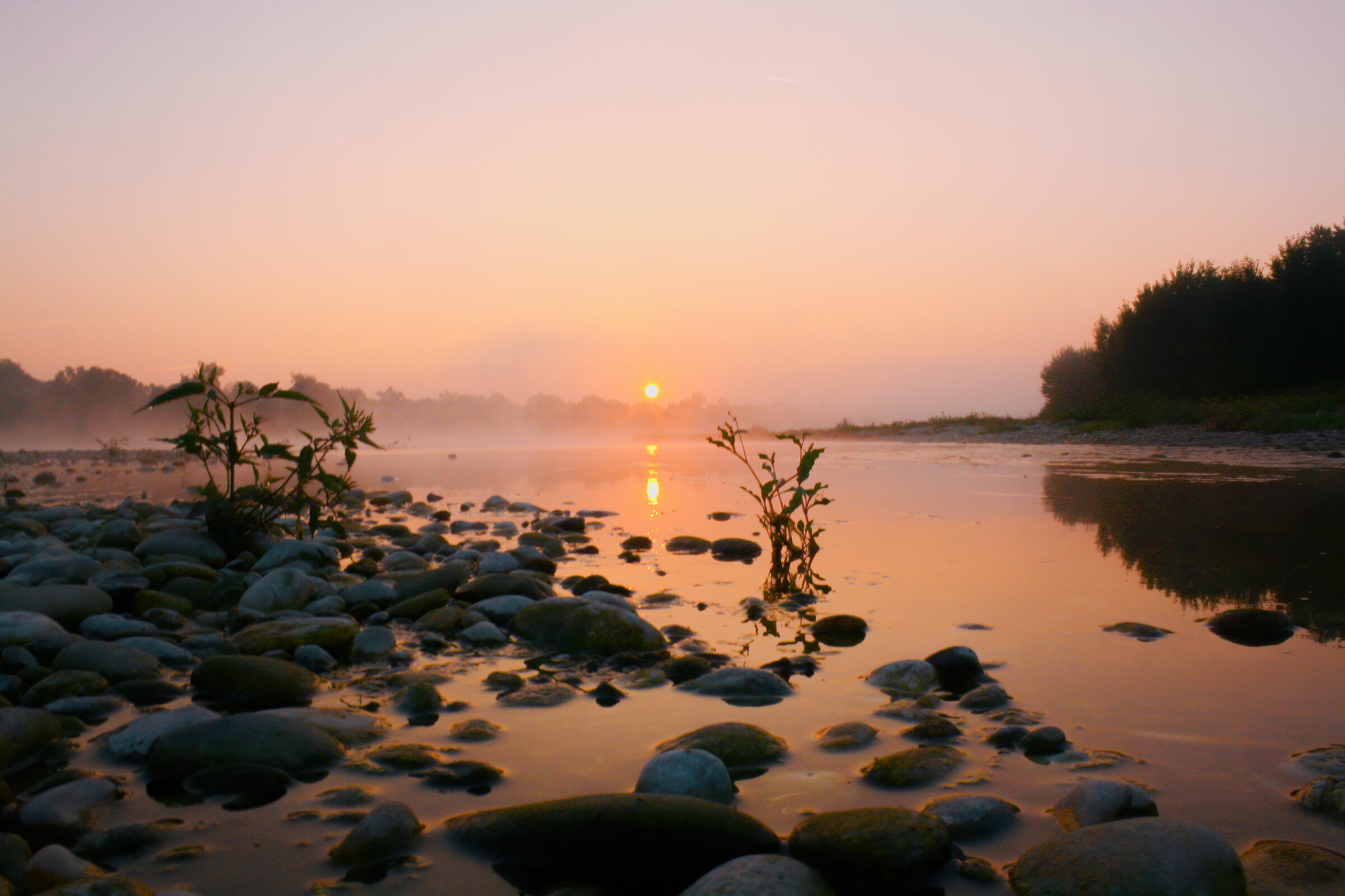 Alba sul fiume.
