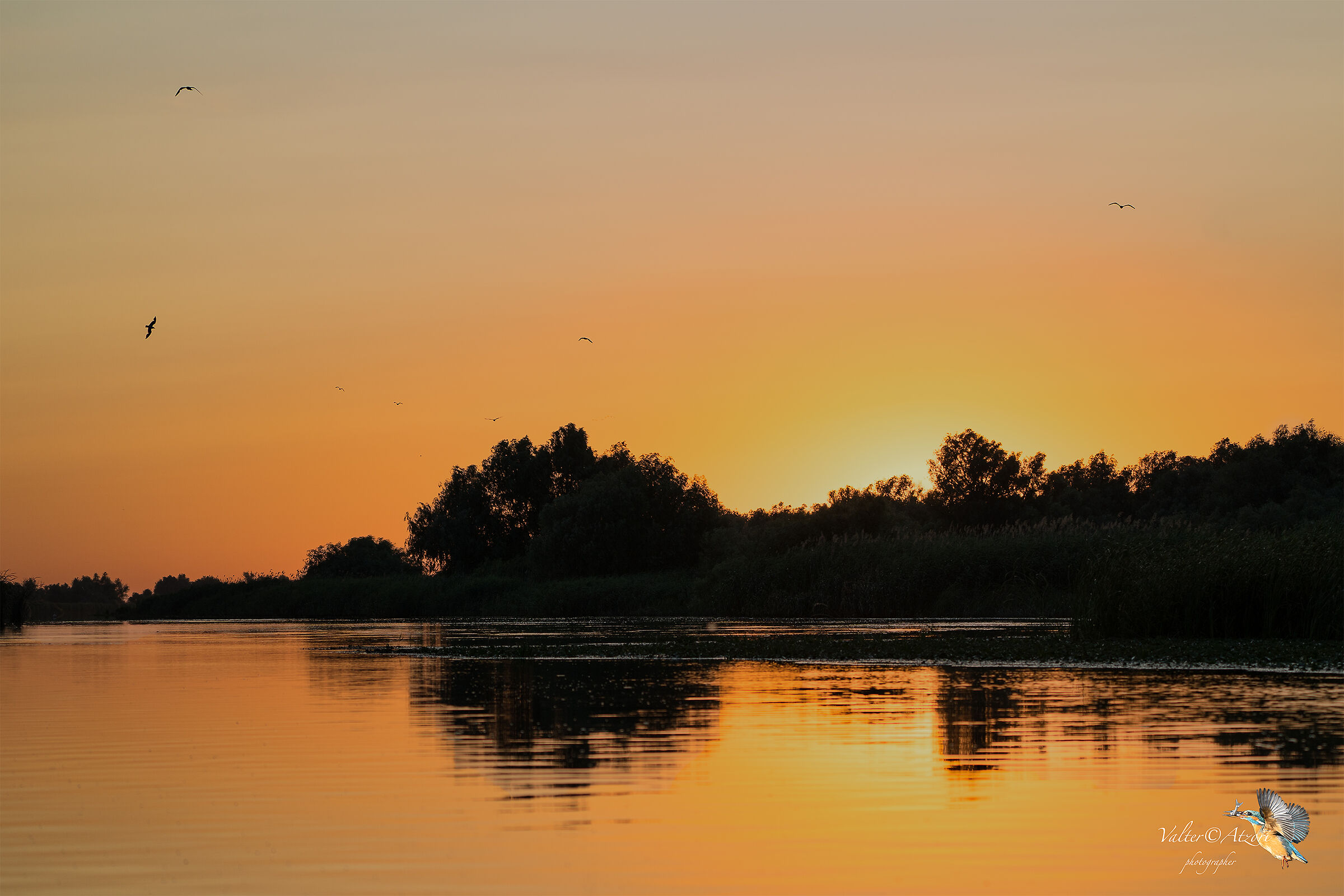 Alba sul grande fiume