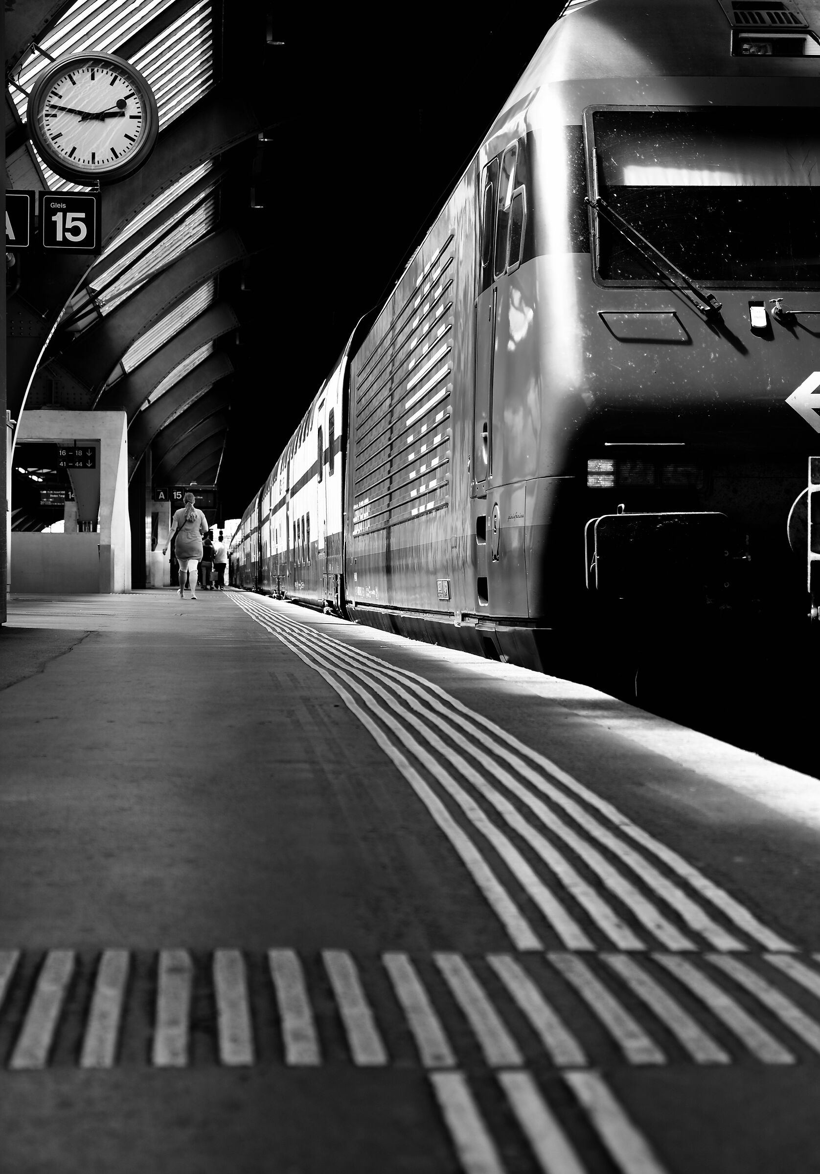 waiting for the train