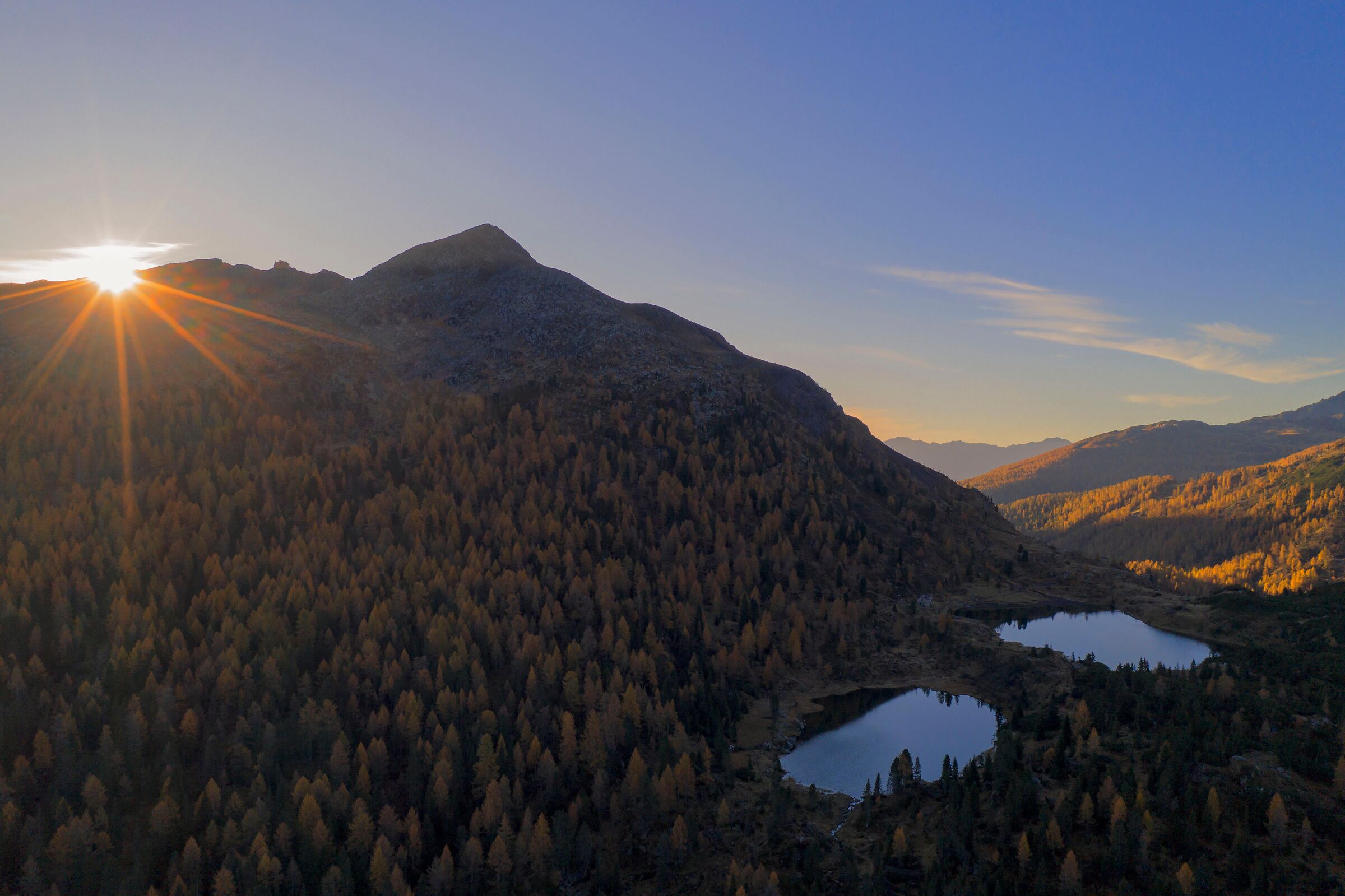 Sunrise at Colbricon Lakes - Drone