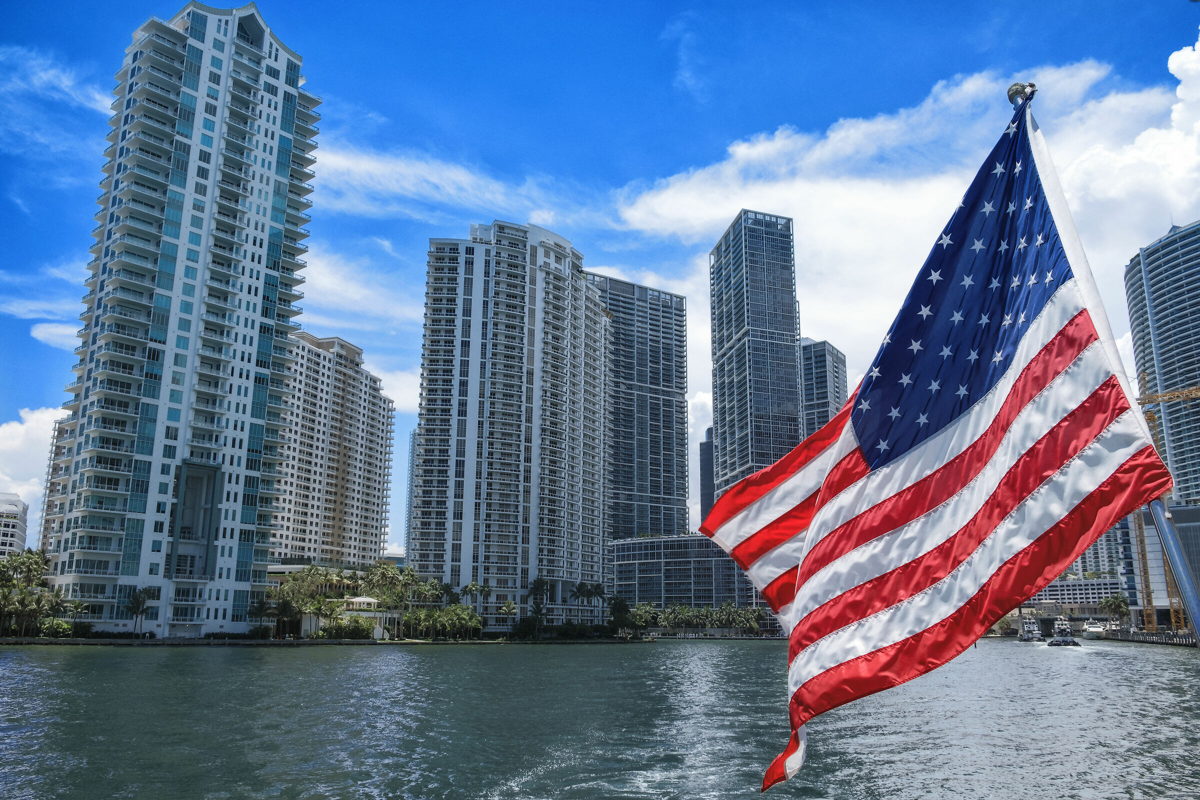 Stripes and Stars in Miami harbor