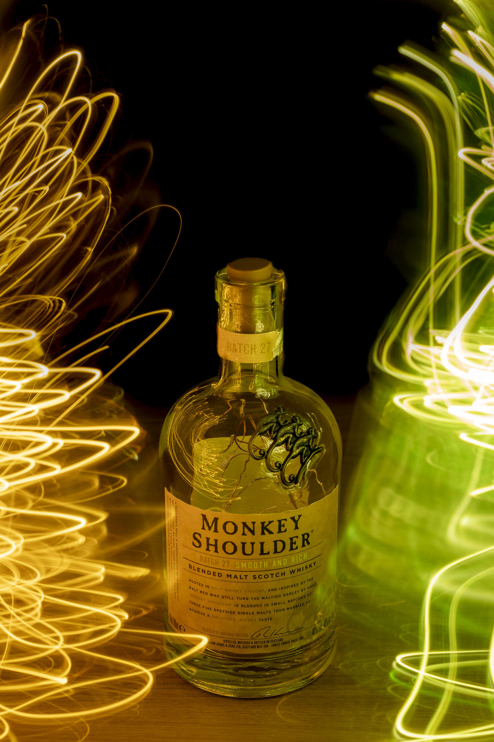 Whisky and light painting
