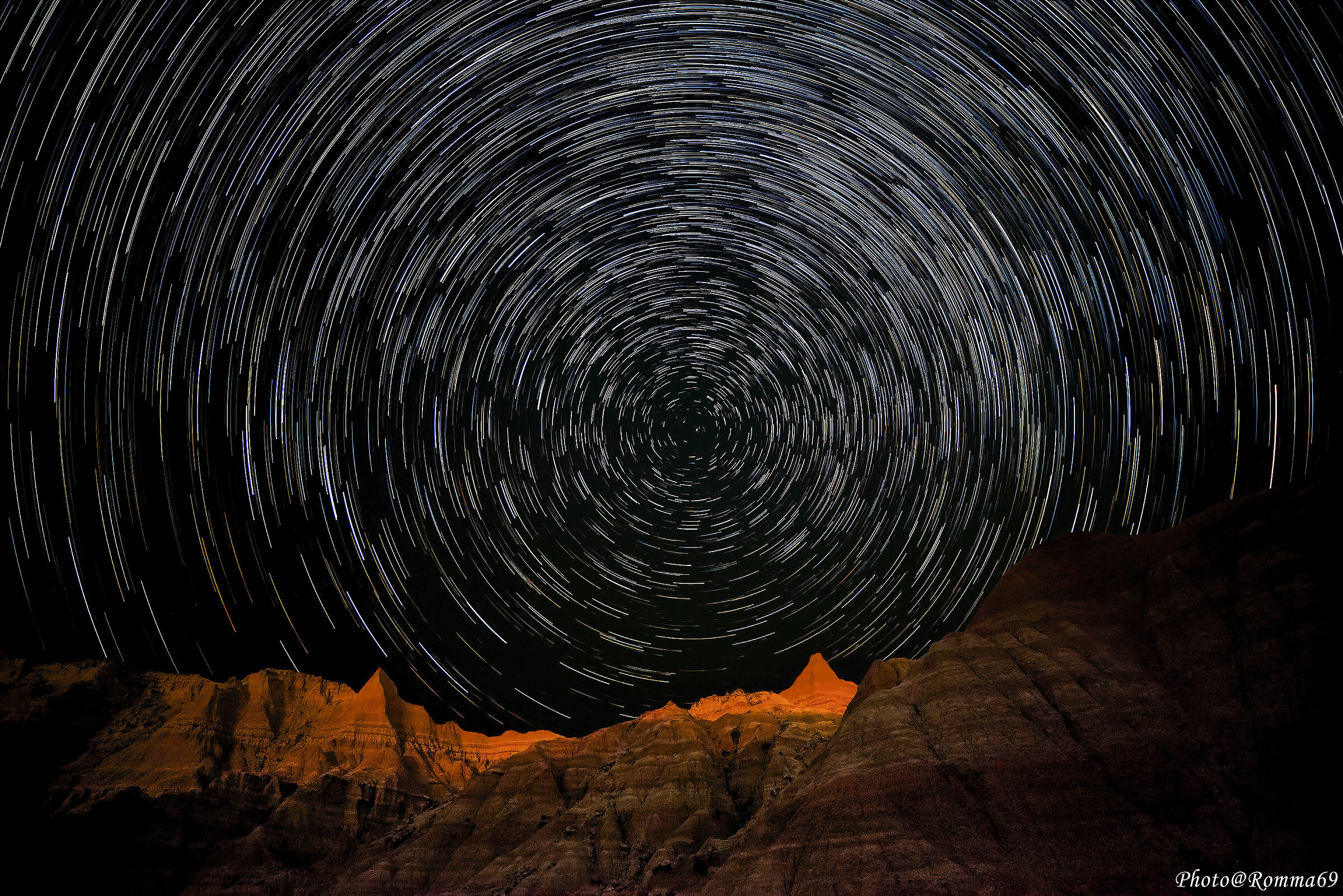 Startrail a Badlands