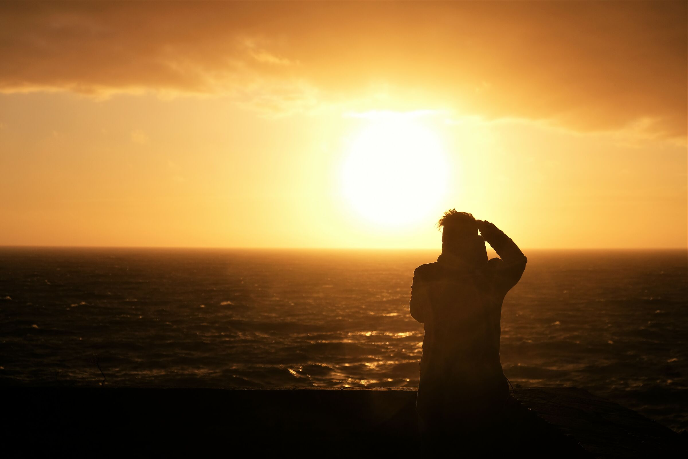Silhouette di fotografo