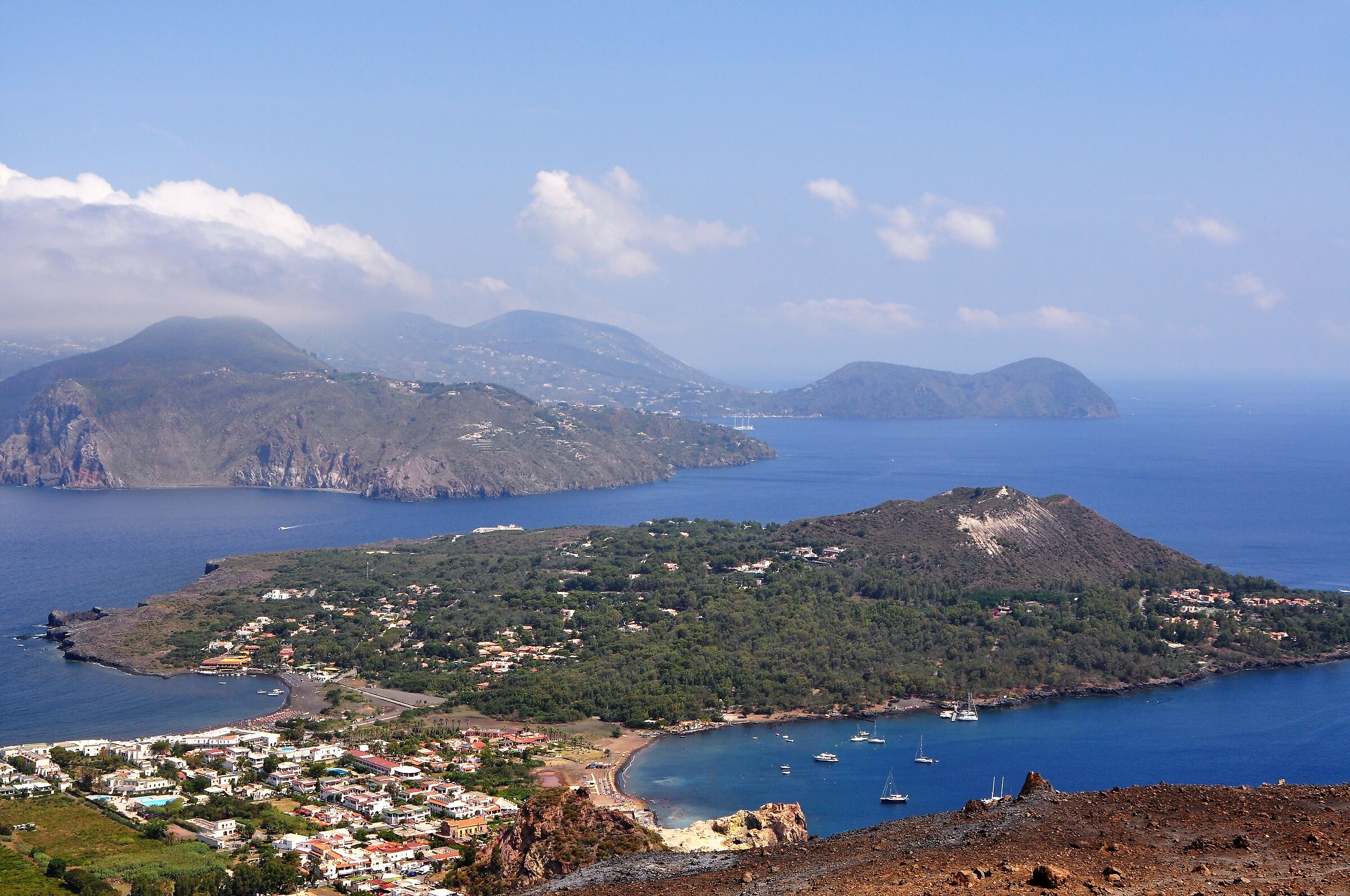 Aeolian Islands from the Volcano