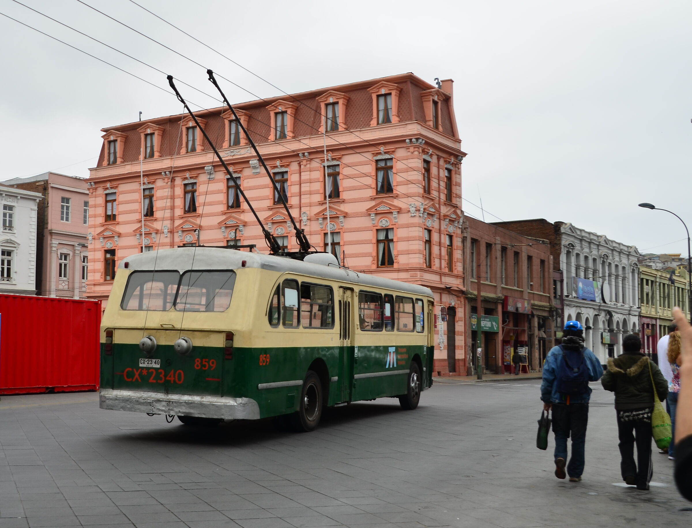 One of Valparaiso's historic trolleybuses
