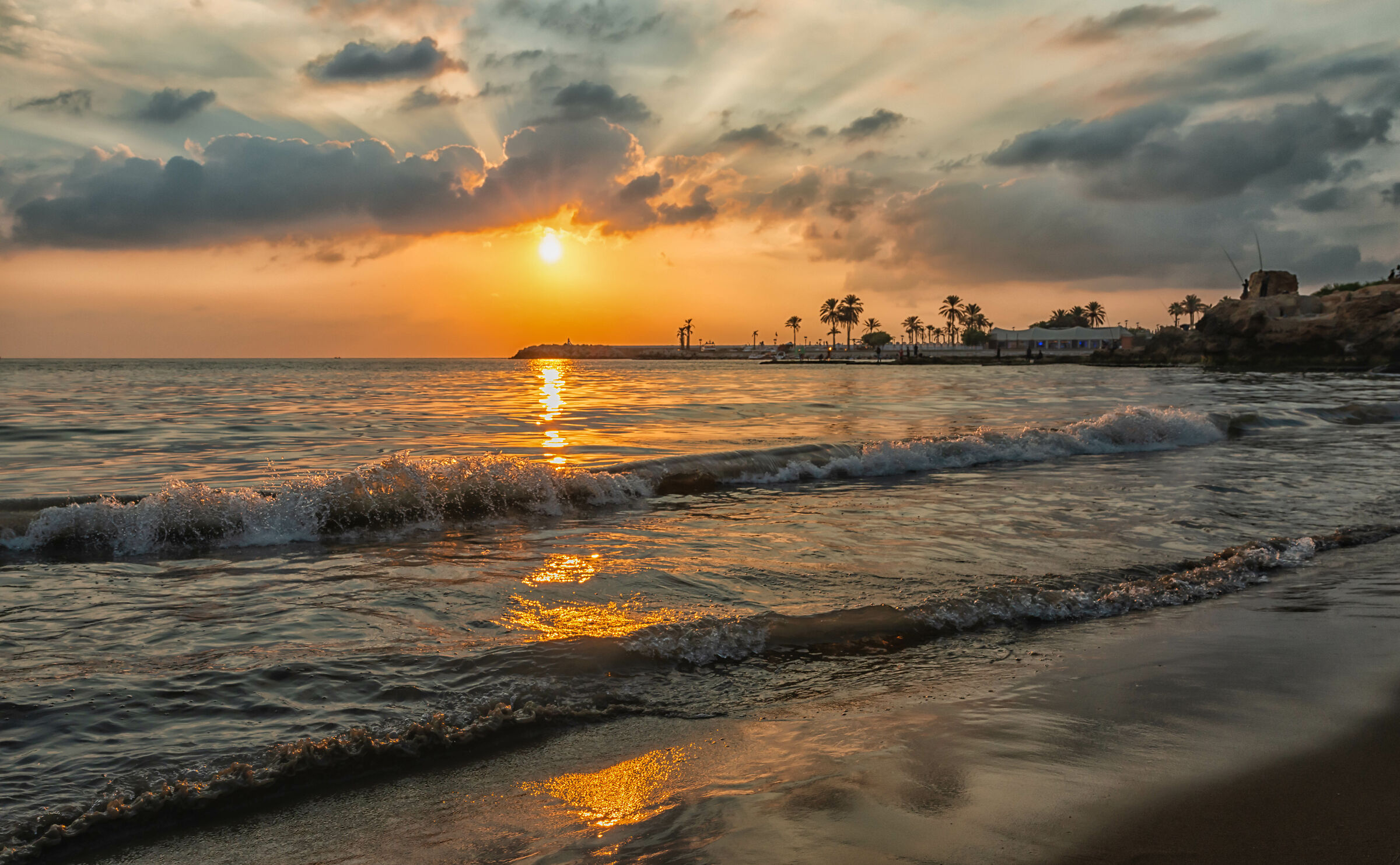 Tramonto a White Sands Beach