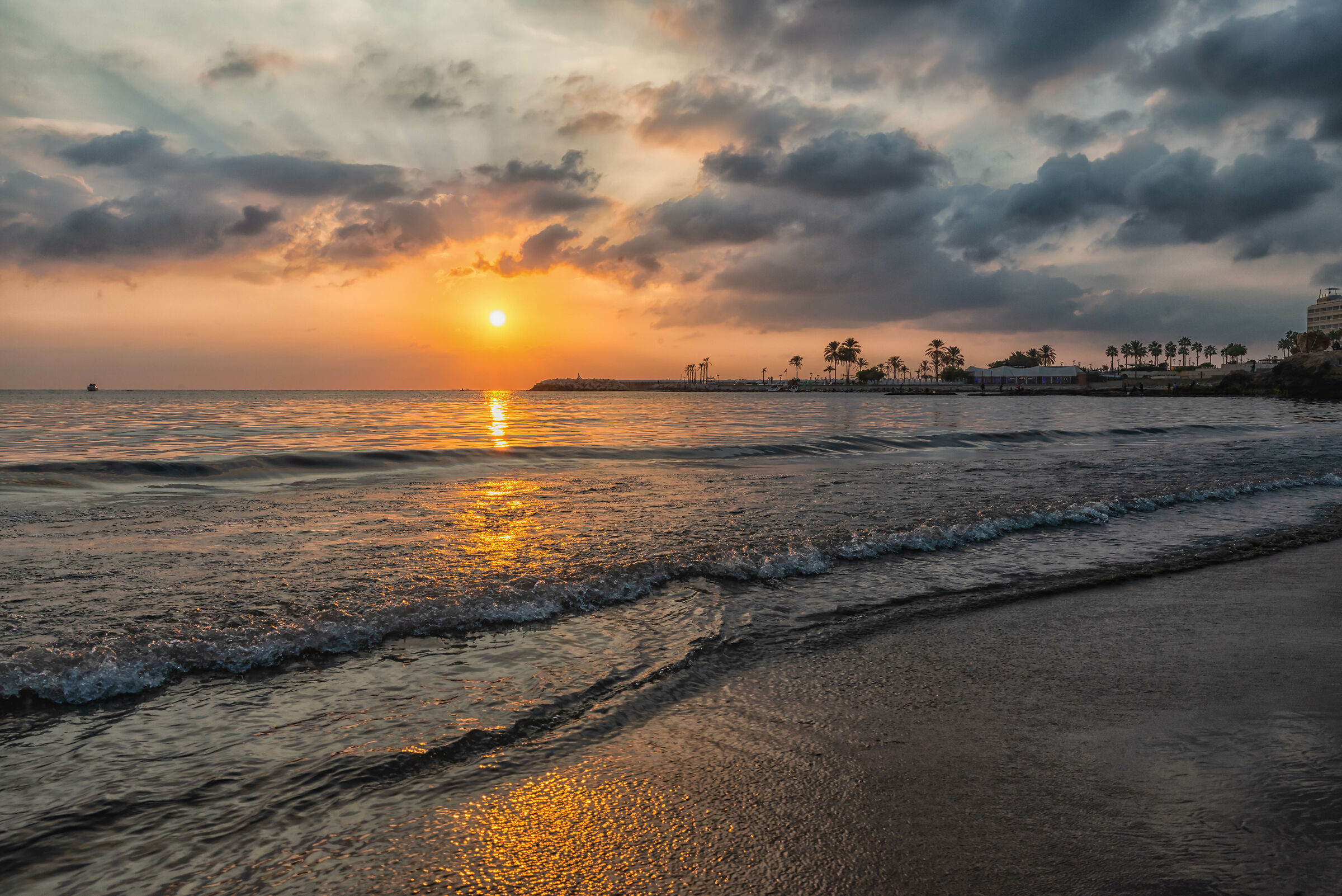 Tramonto a White Sands Beach