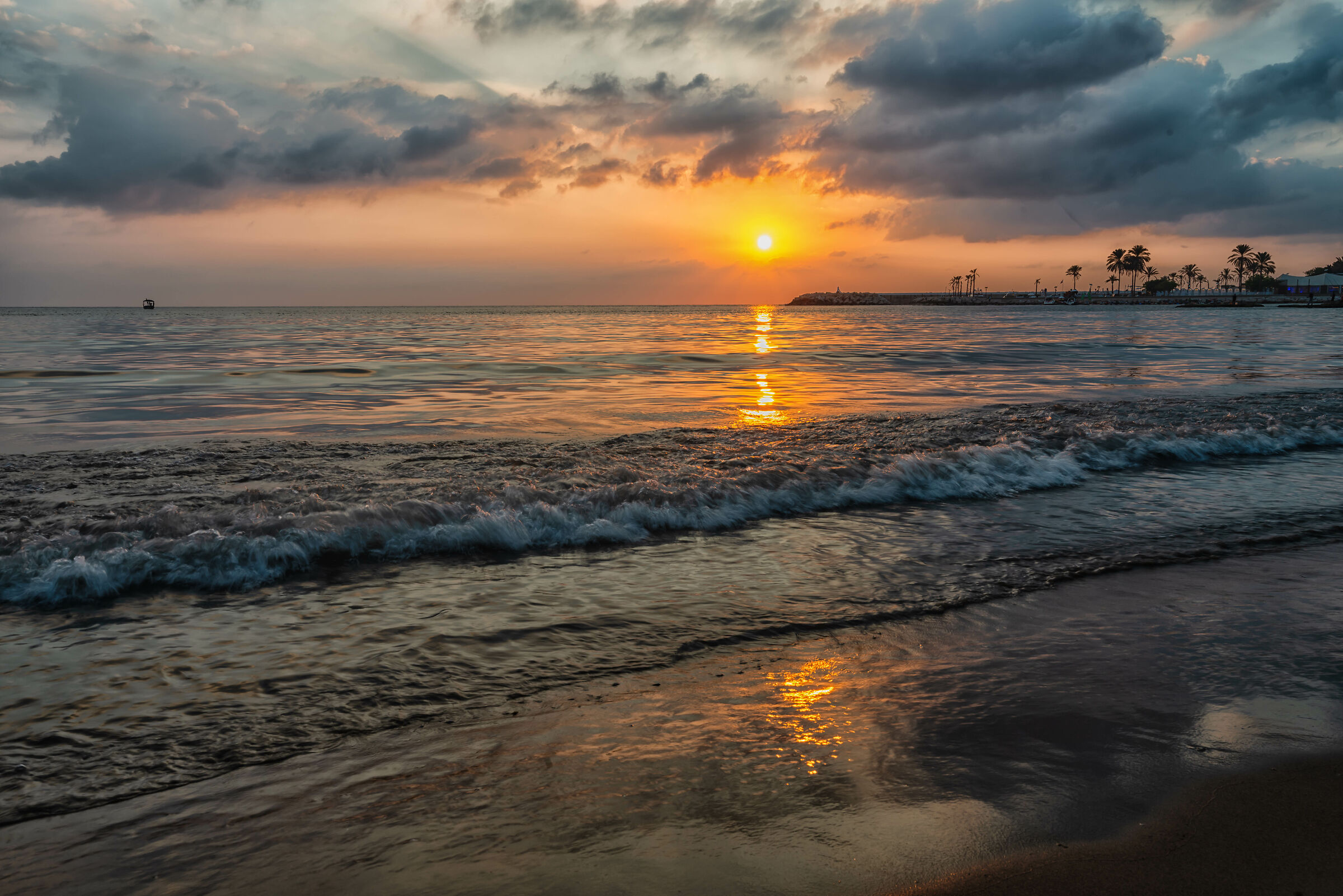 Tramonto a White Sands Beach