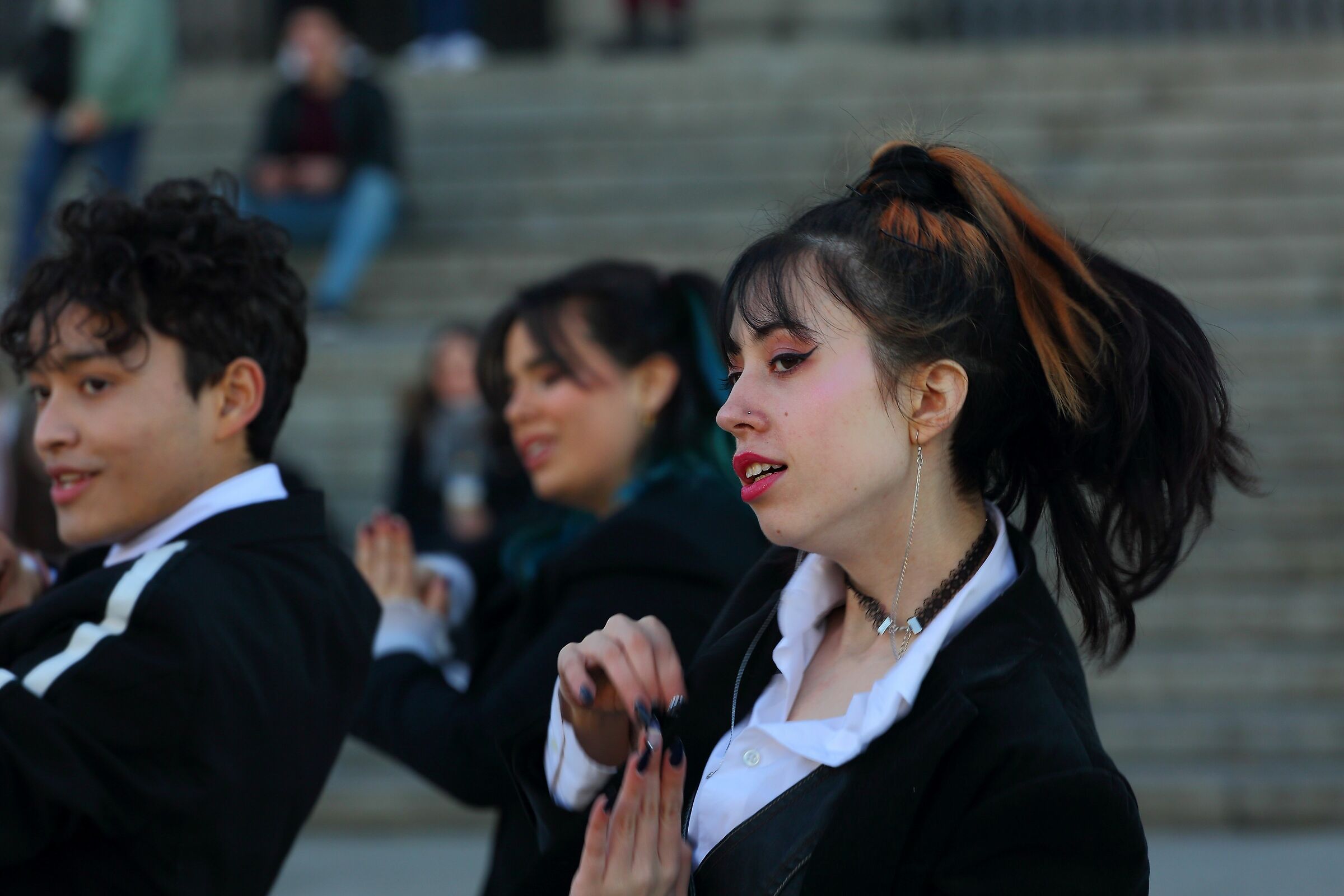 Exhibition in front of the cathedral of the Almudena