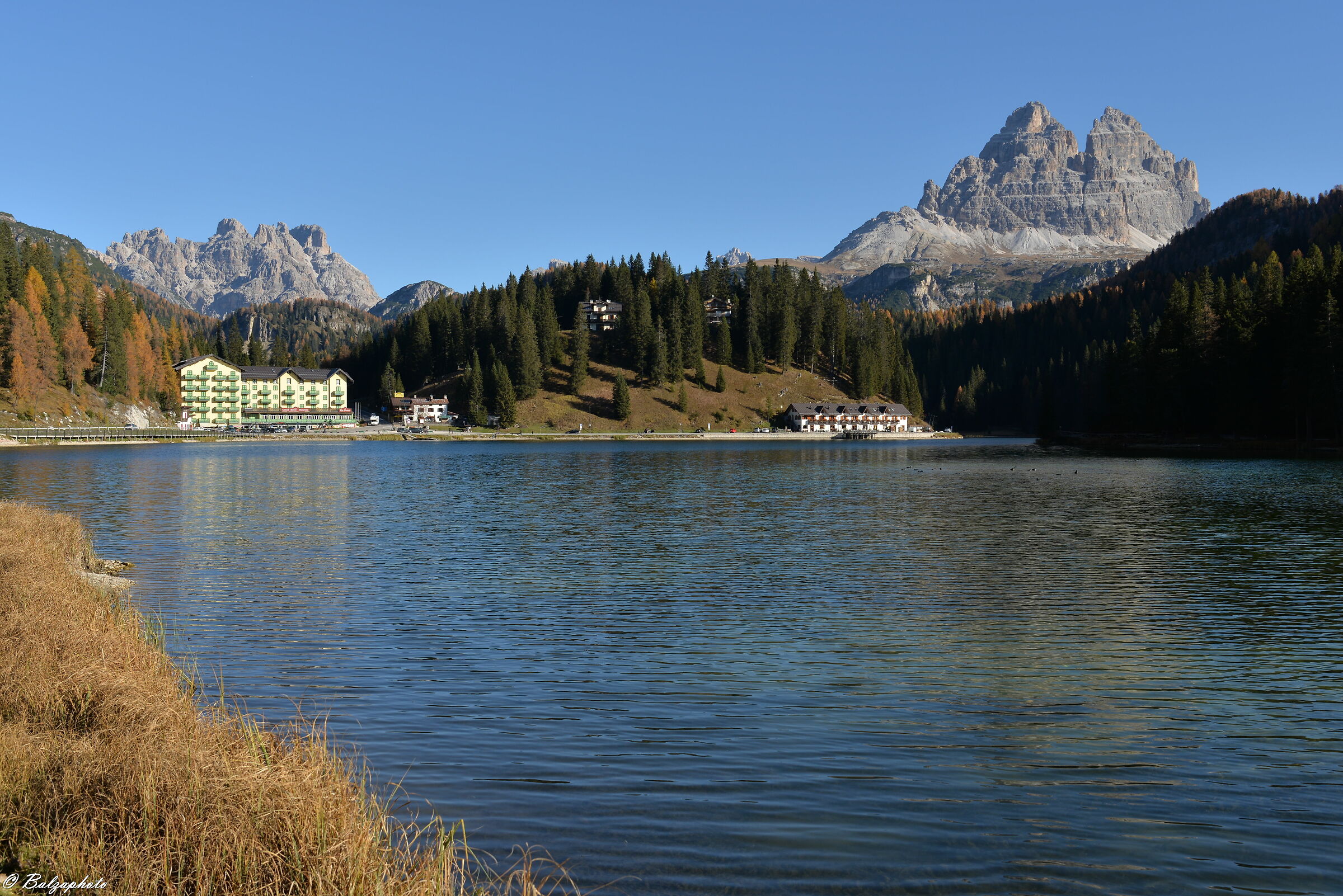Lake Misurina with a view Three Peaks of Lavaredo