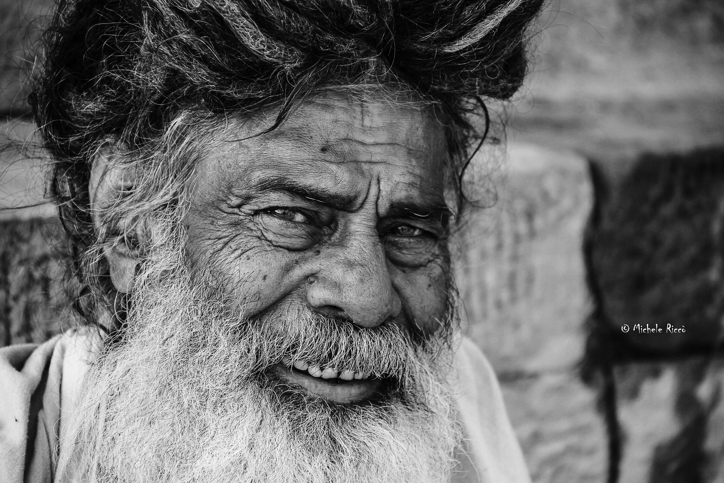 In giro per i Ghat di Varanasi, immagine in b/n