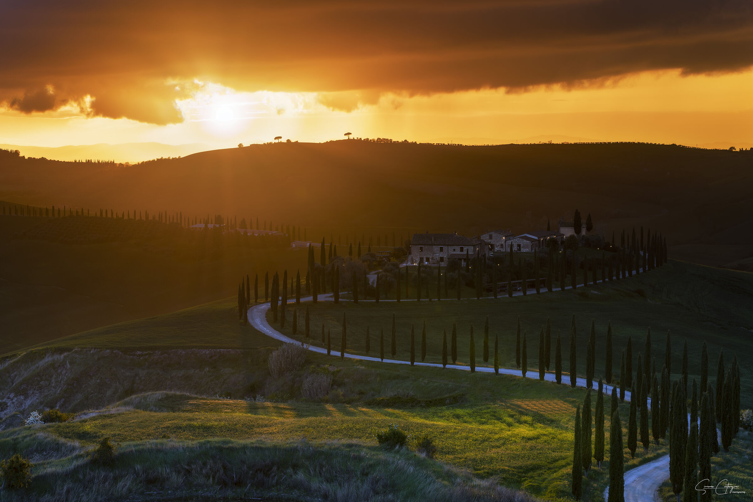 Sunset at the Bacchus -Val D'orcia-