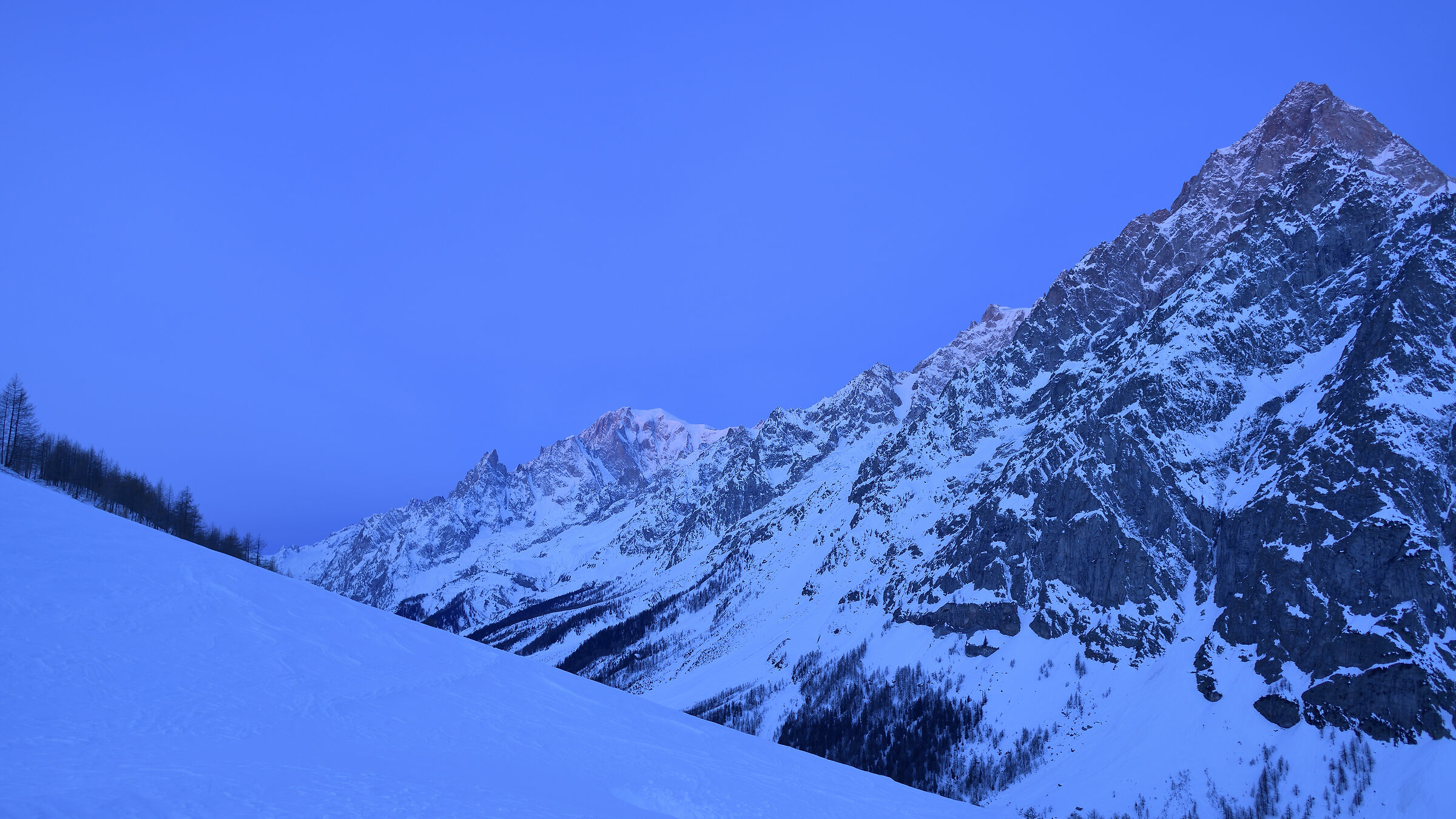 Mont Blanc Massif, Blue Hour