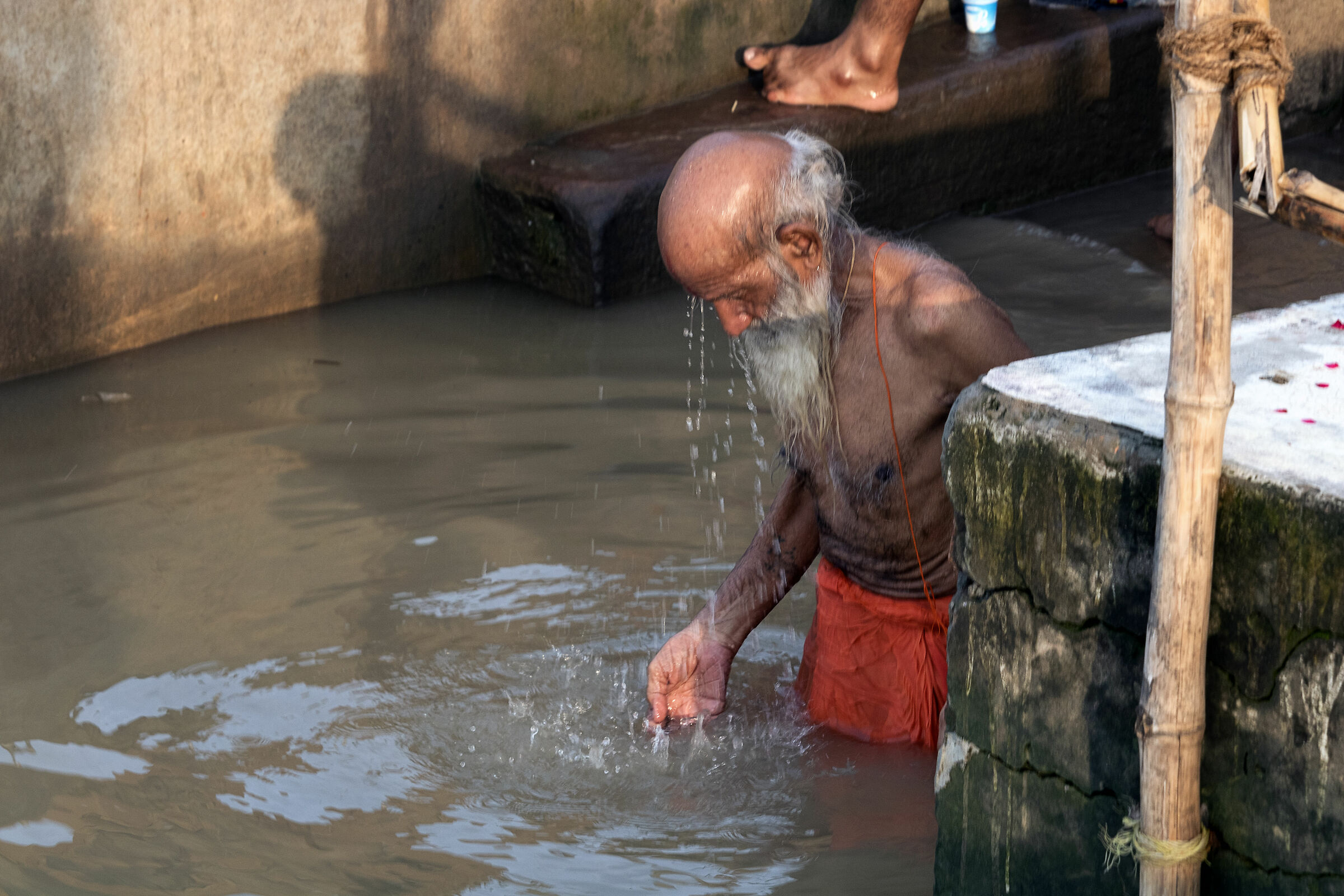 The bath in the ganges