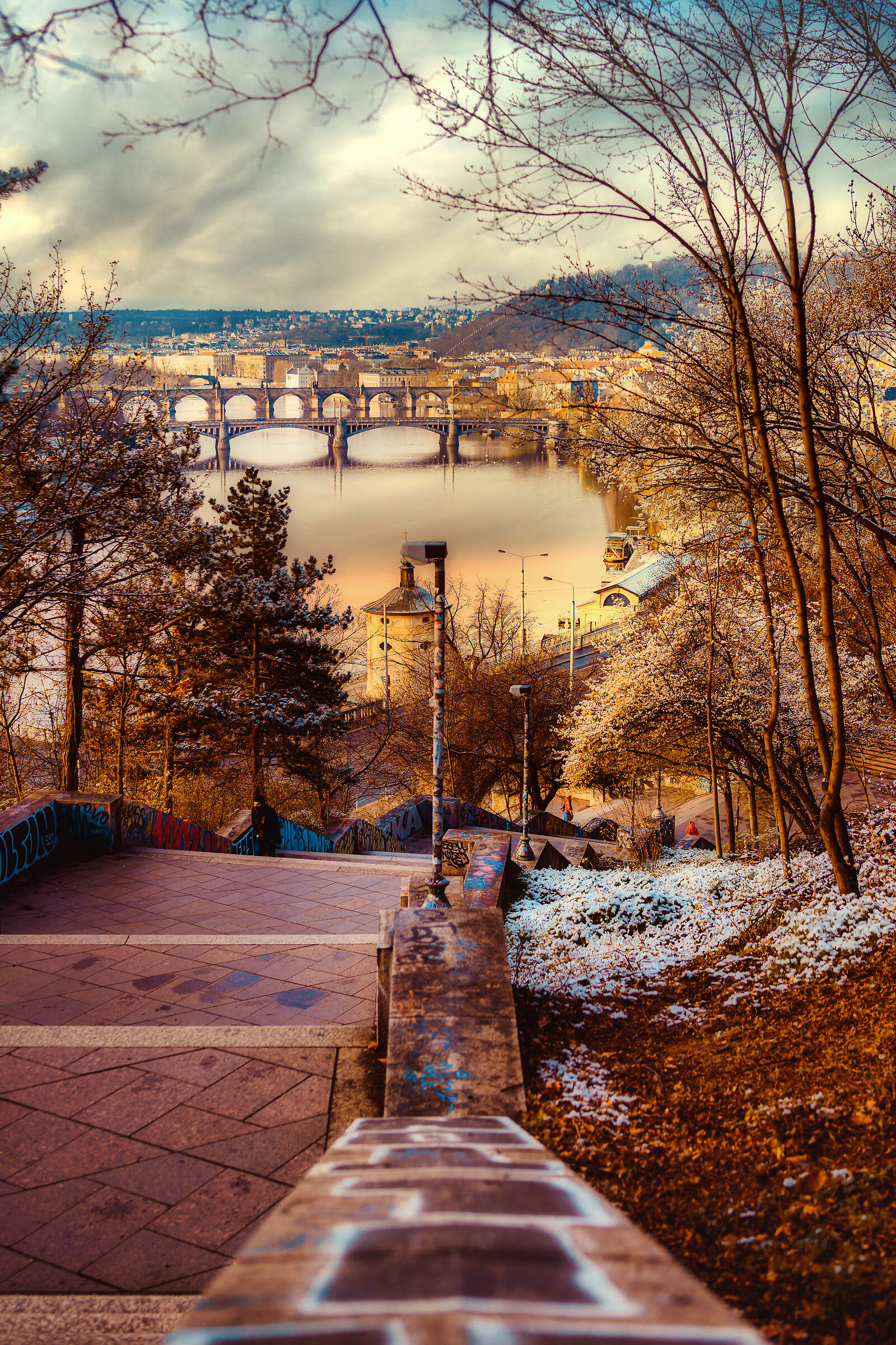 Vista su Praga da letná park
