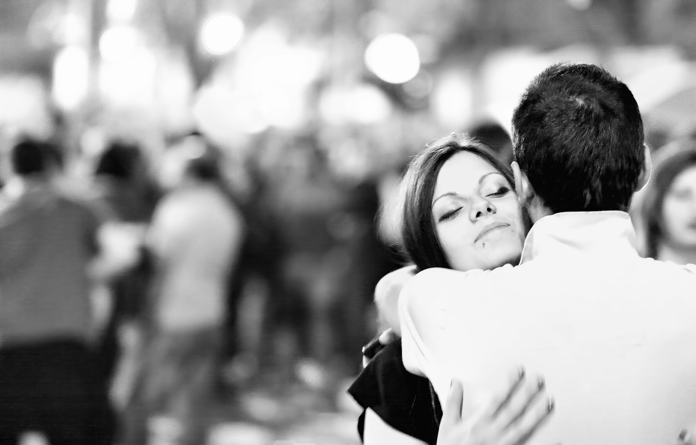 With your eyes closed