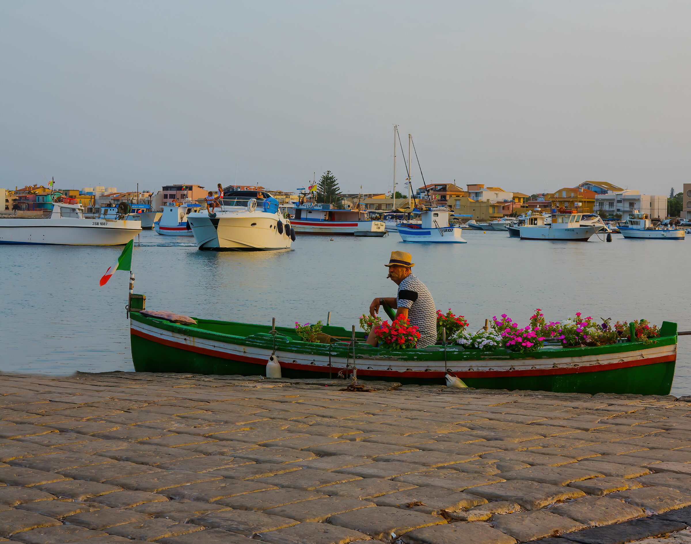 The boatman and the flag
