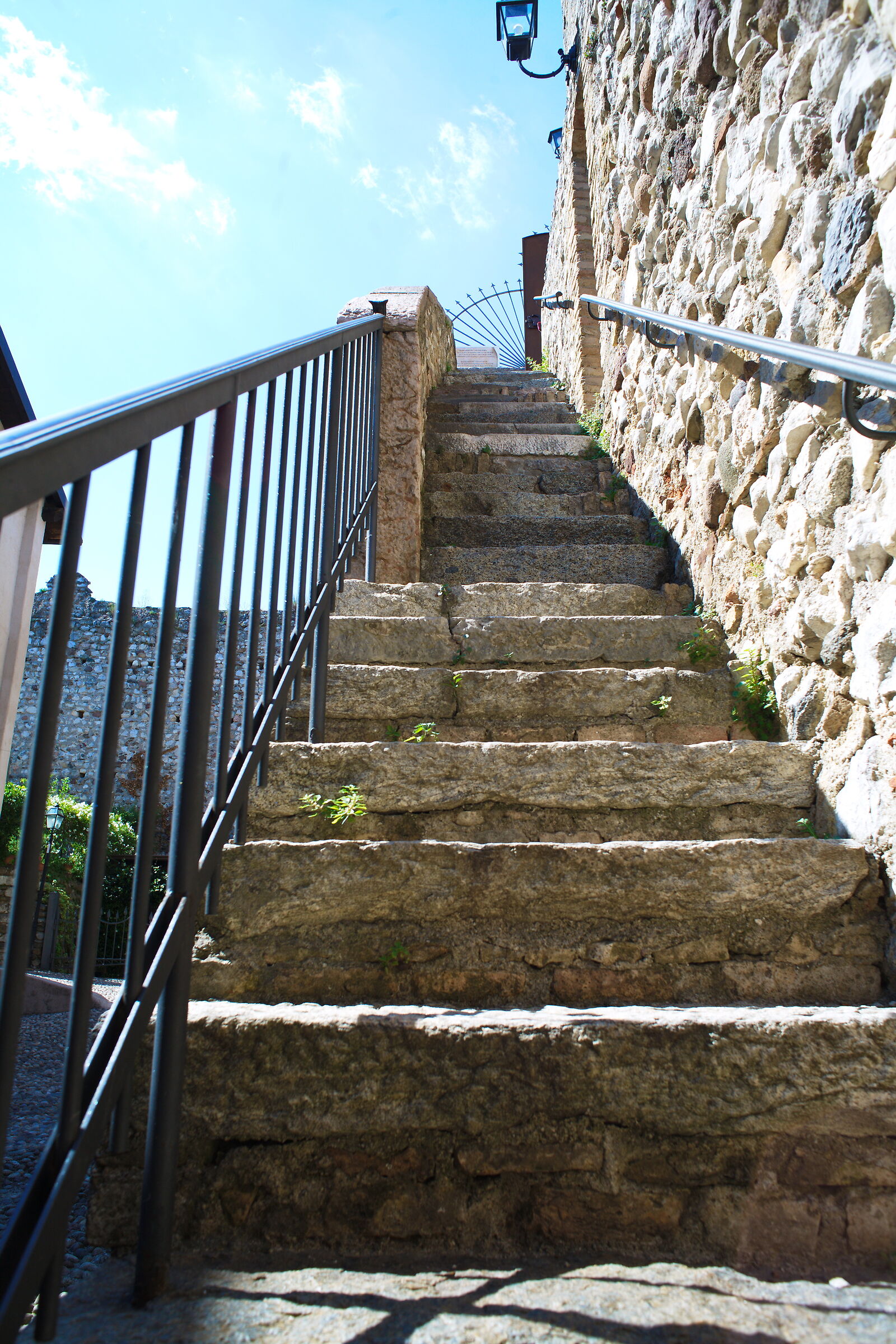 The staircase to the Padenghe Castle tower