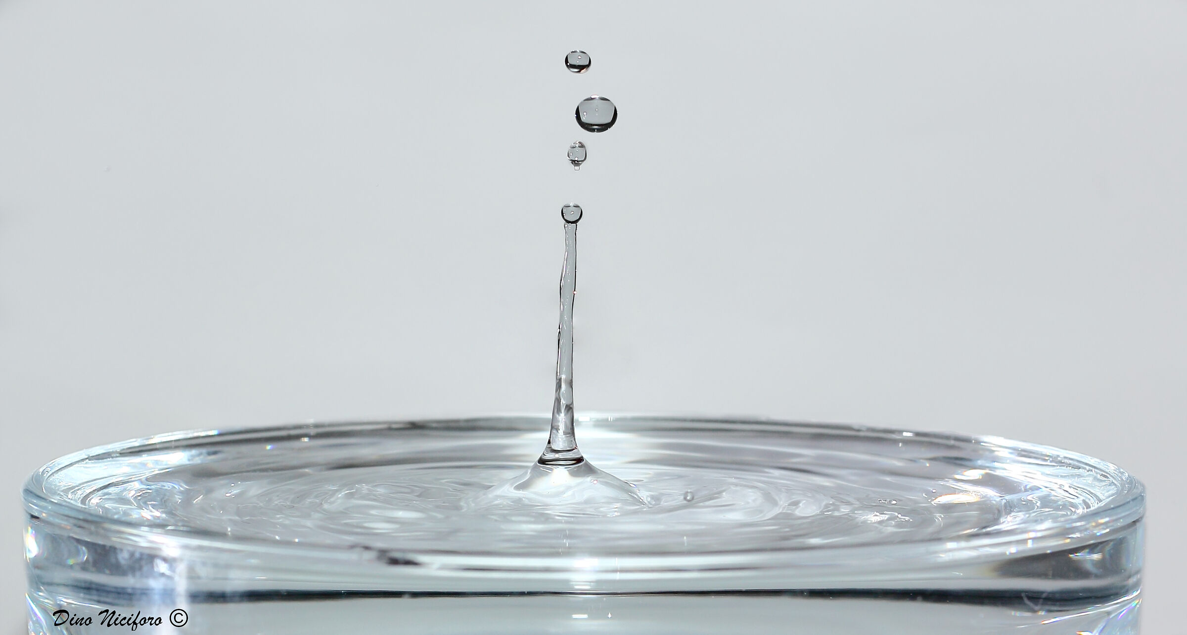 Water and white drops