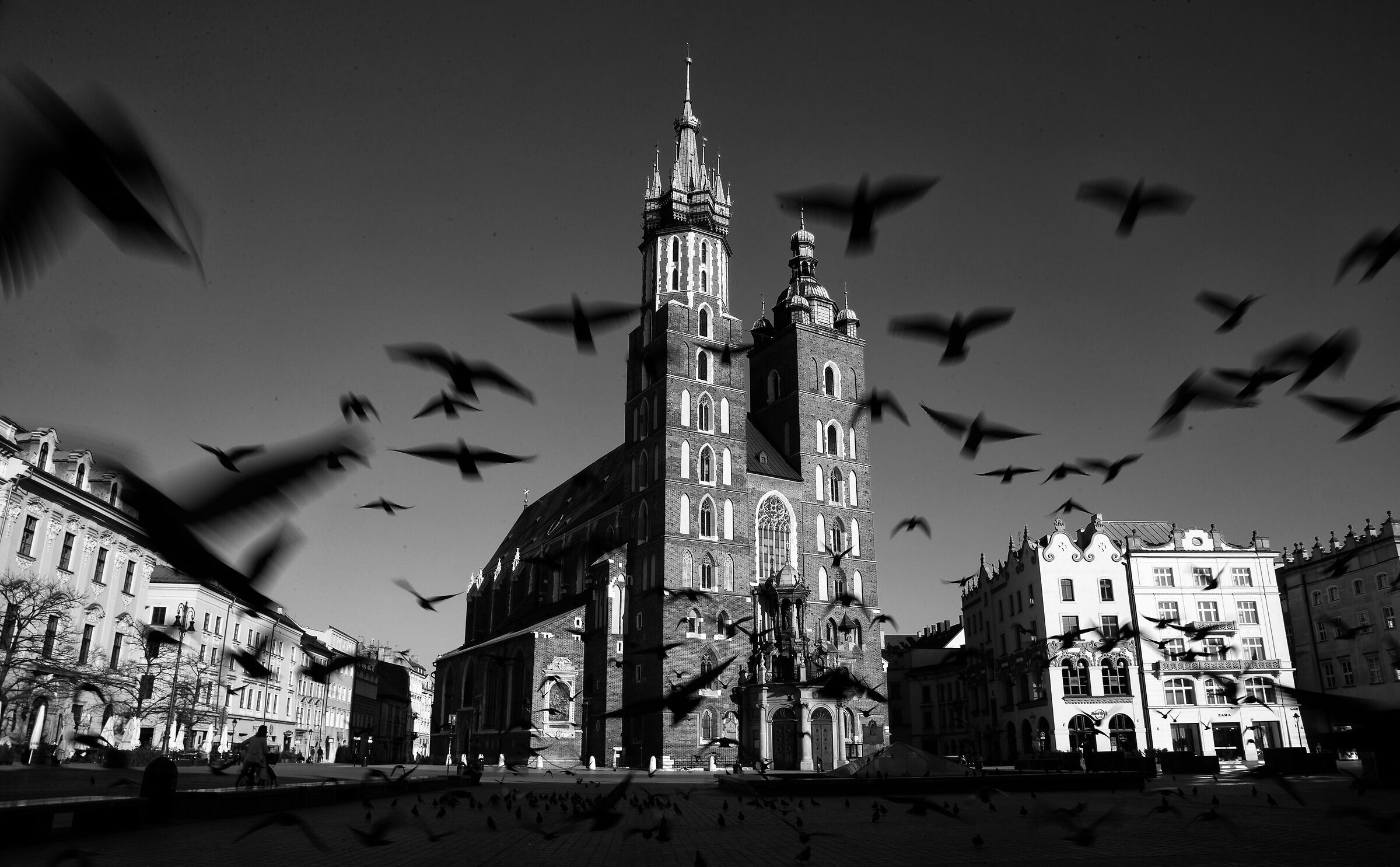 Empty Main Square during a pandemic