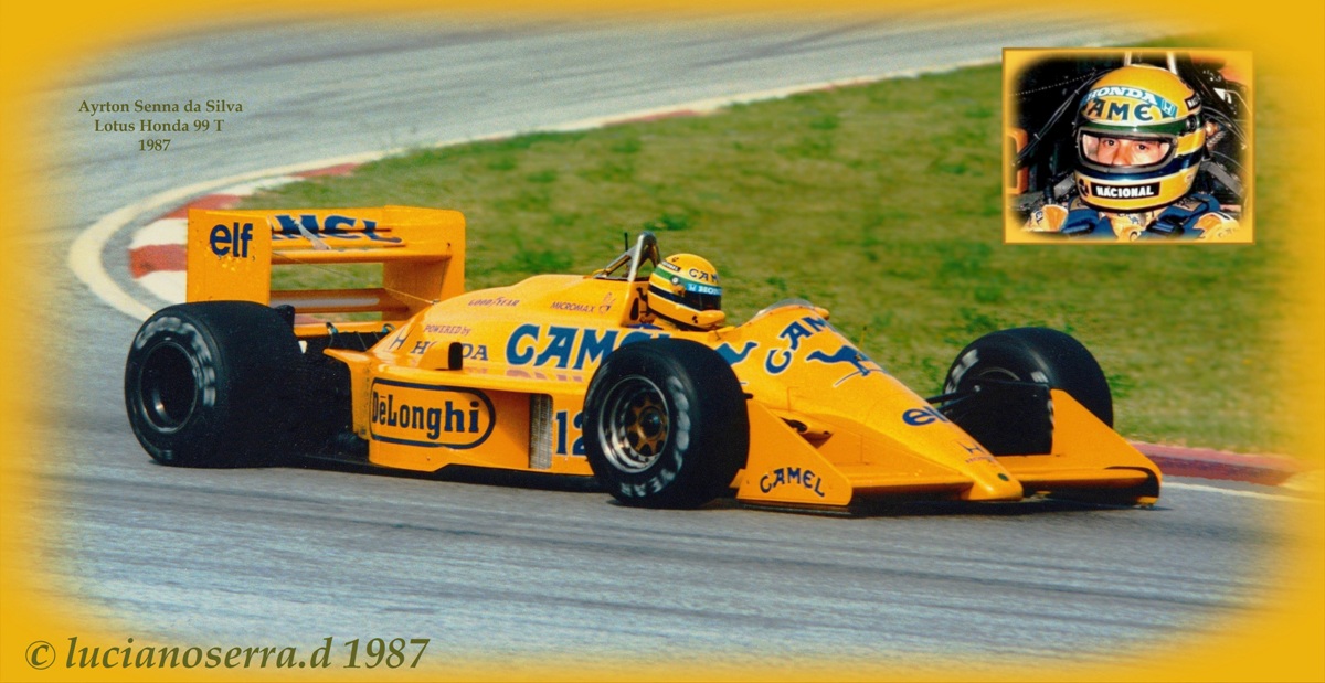 Ayrton "Magic" Senna da Silva su Lotus Honda 99T -...