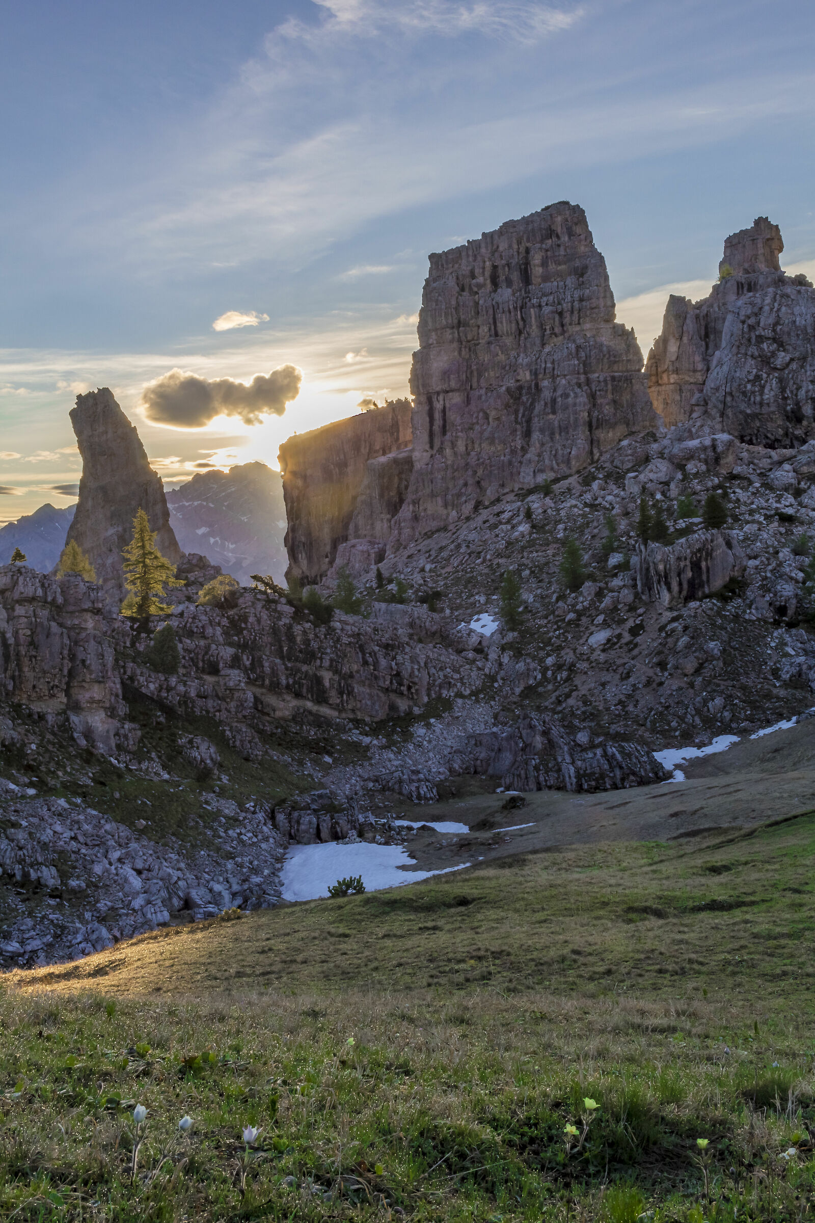 sunrise over the Dolomites