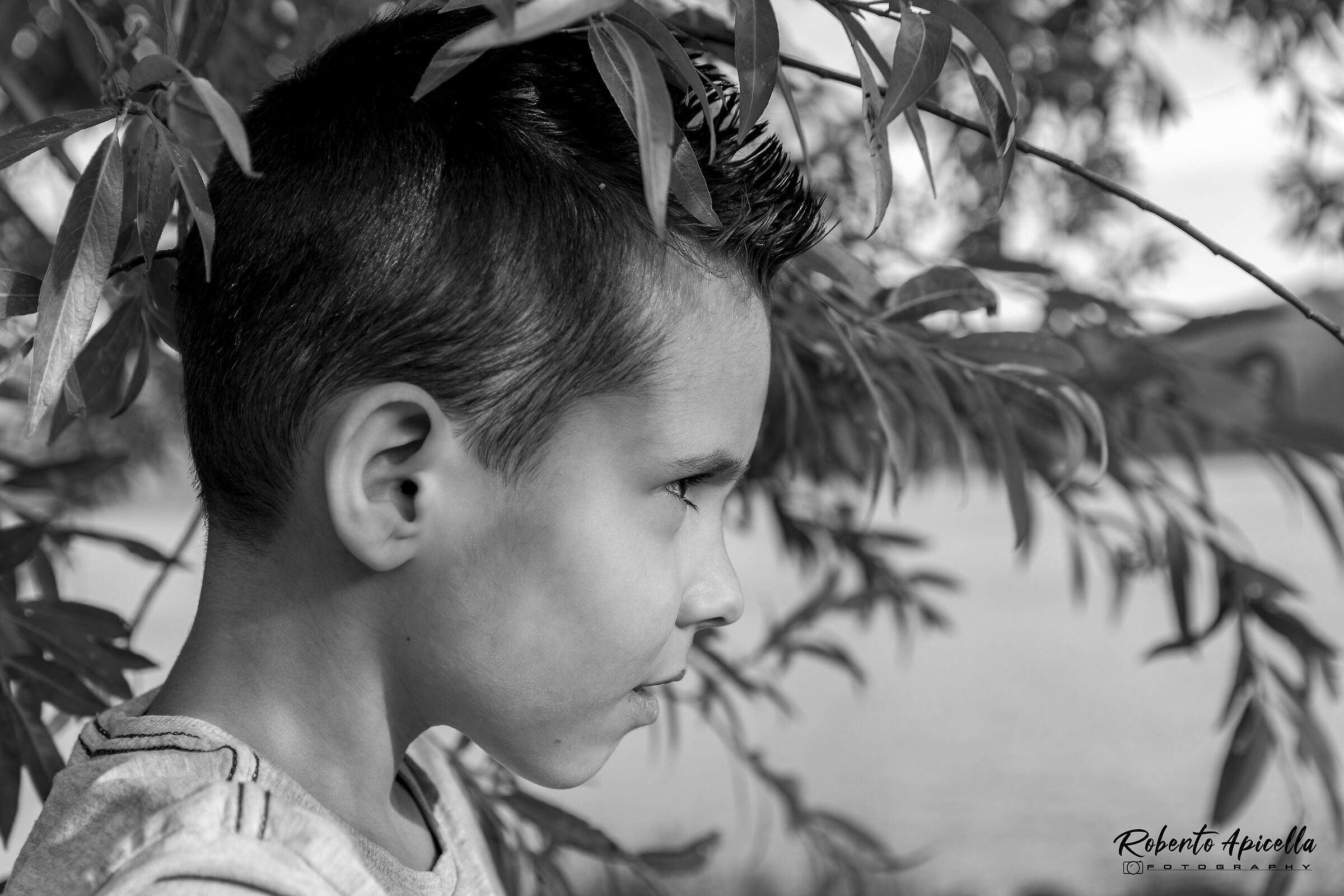 children black and white