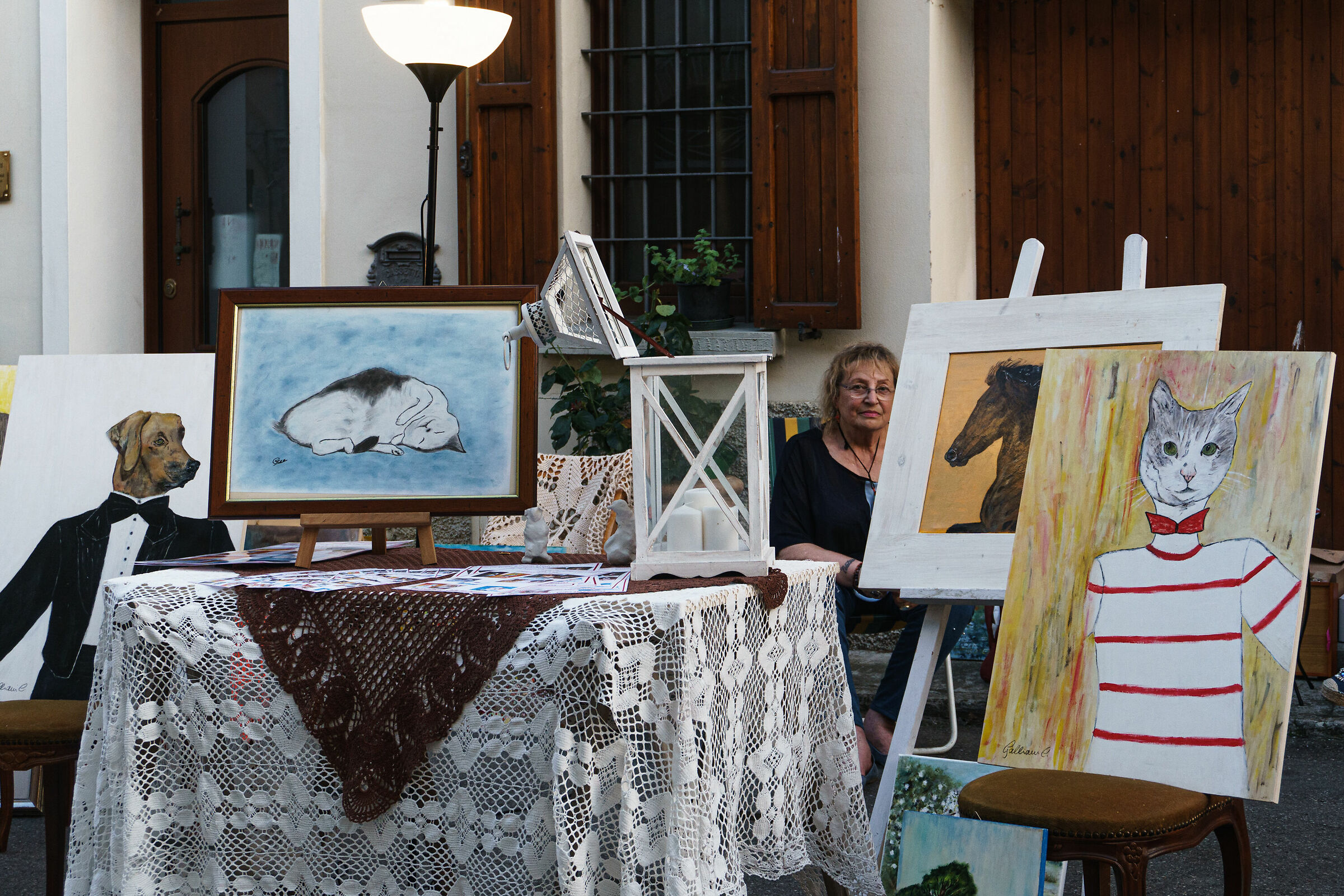 The artist and his works