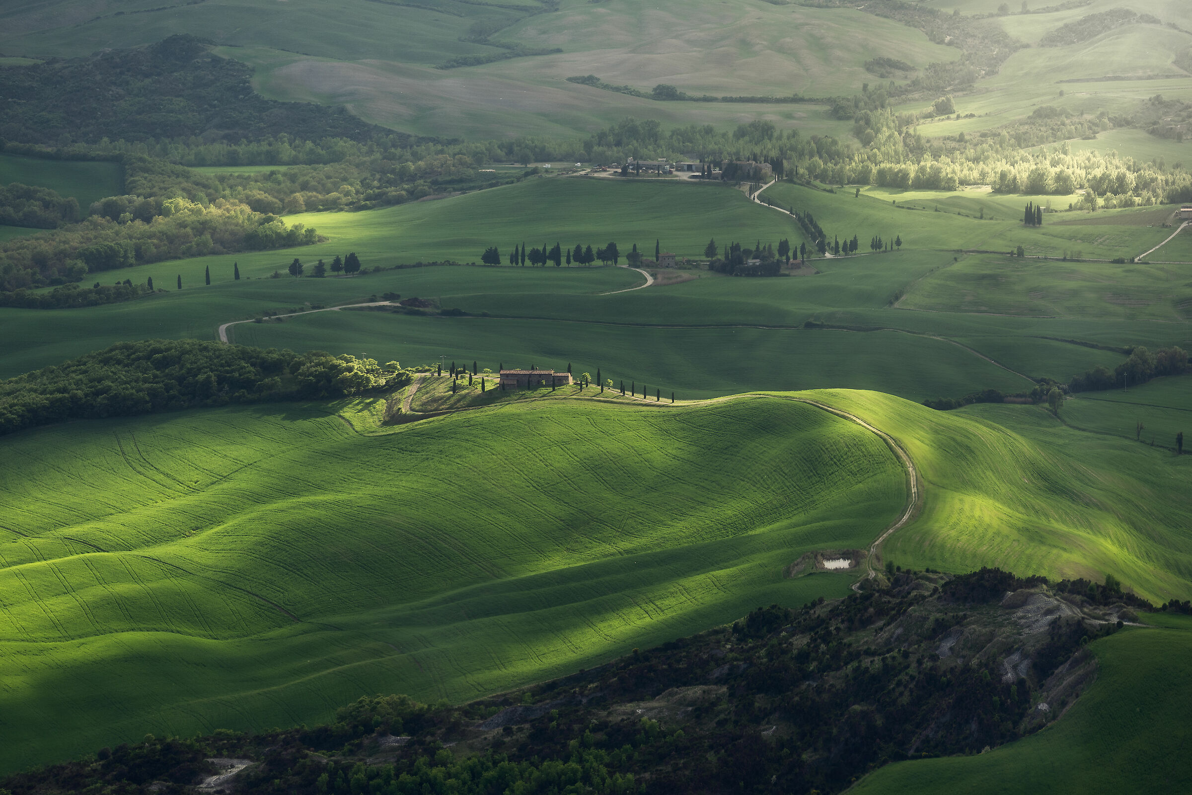 lights in Val D'Orcia