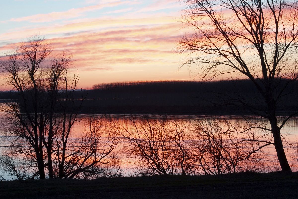 Sunset on the Po