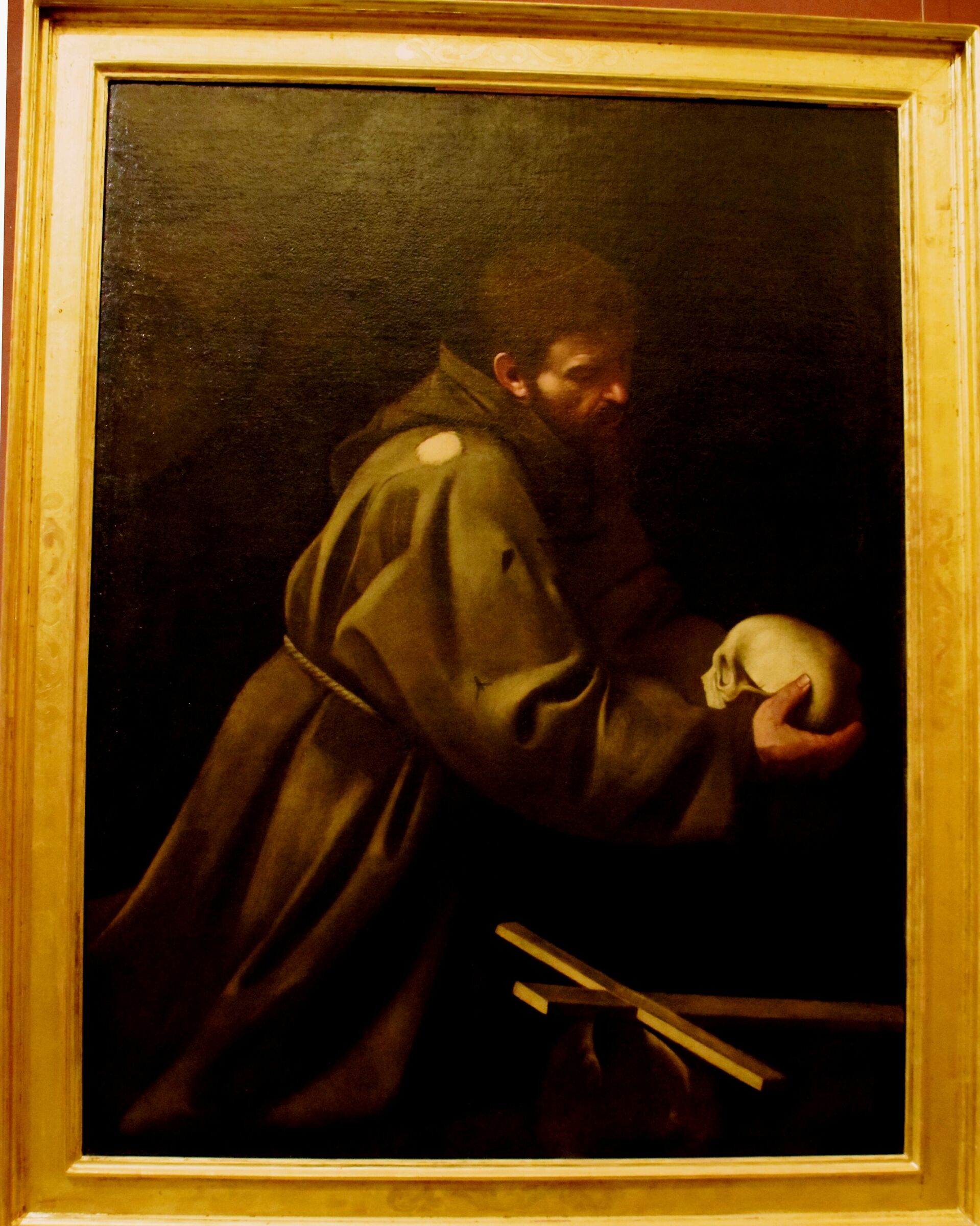 Caravaggio "S.Francesco in meditazione"