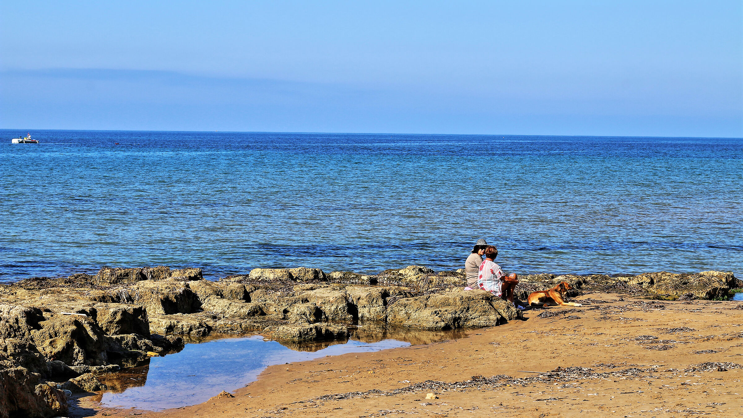 The stillness after the...