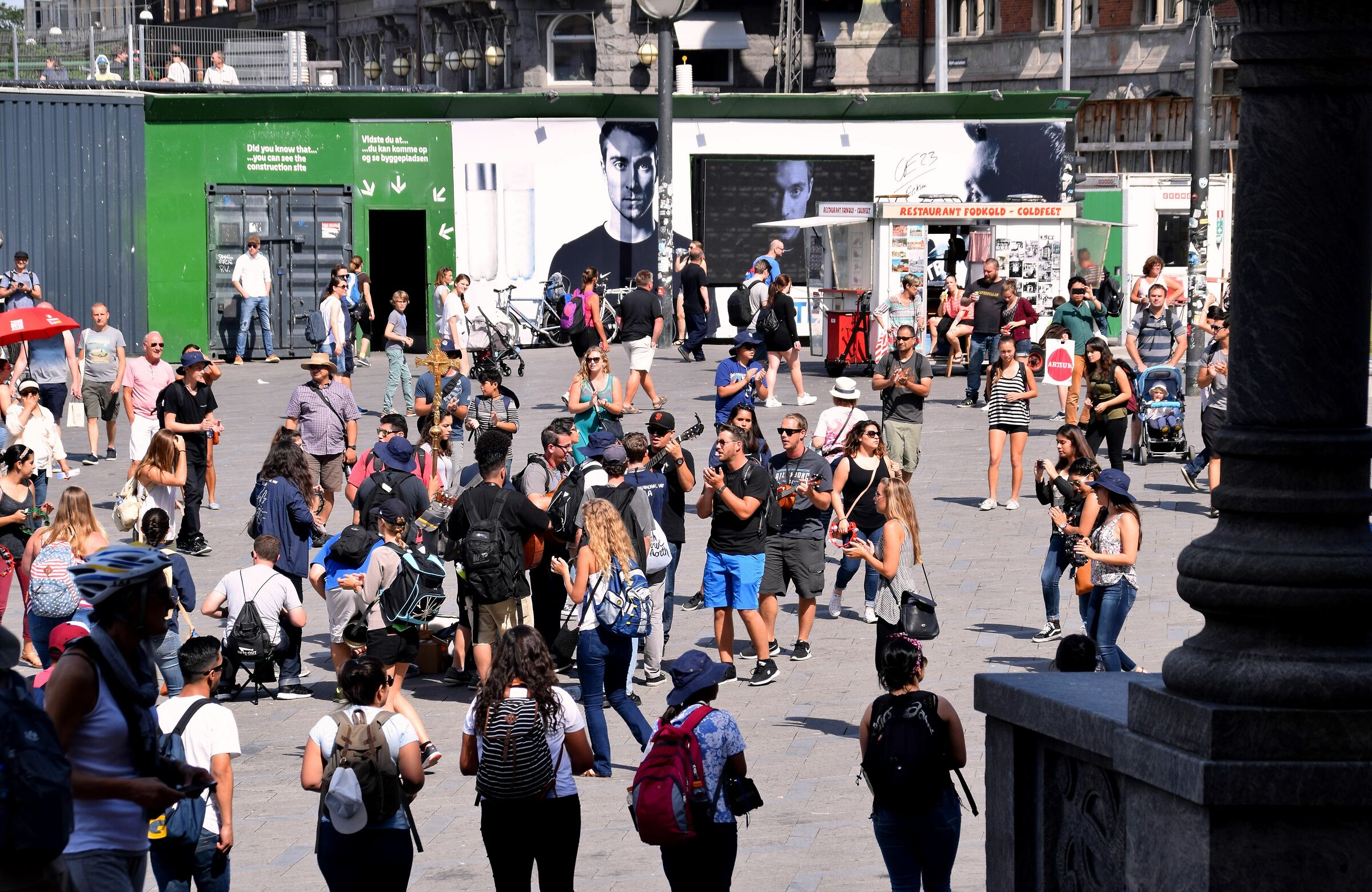 Young people in the square