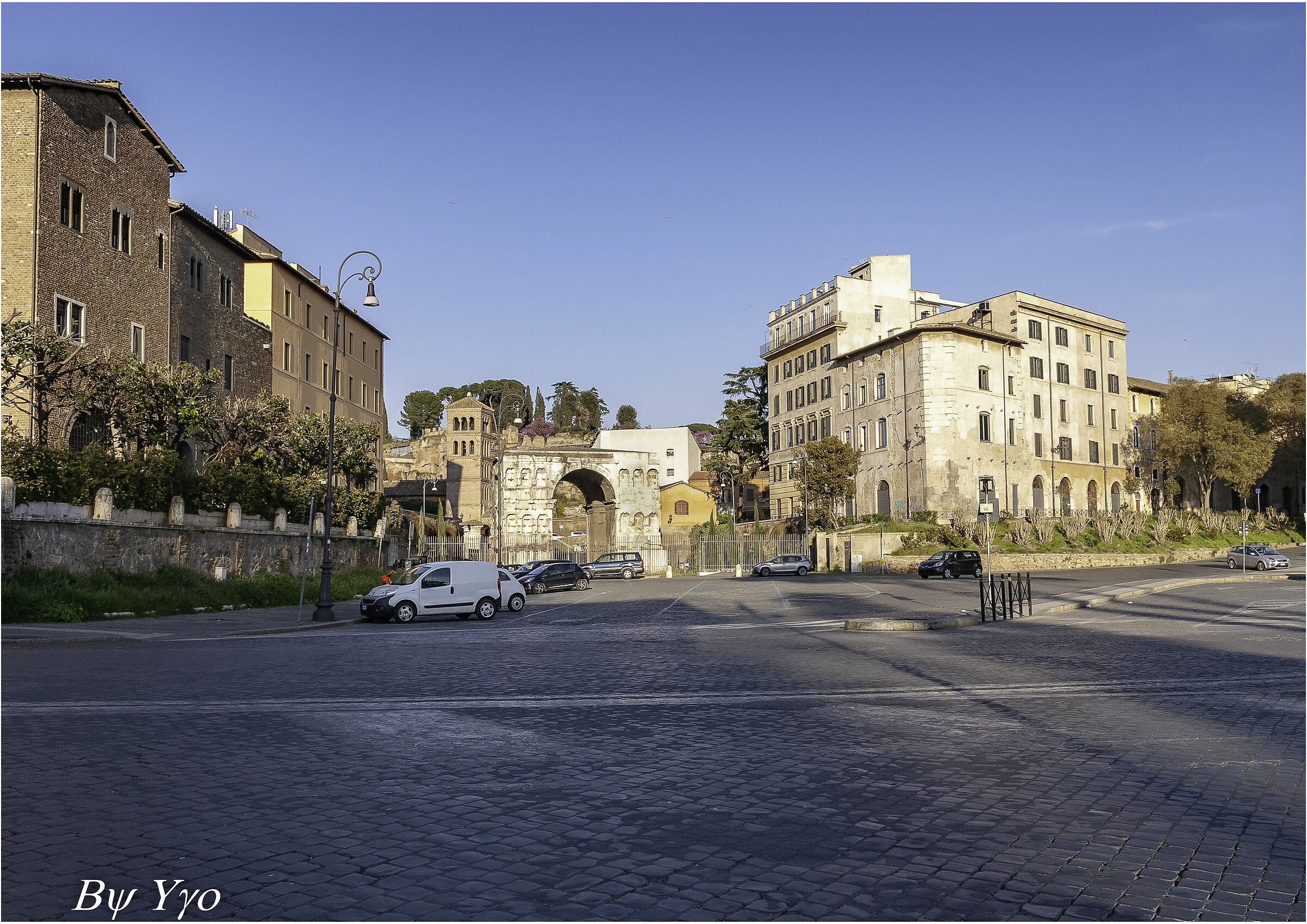 Rome view p.zza of the mouth of truth