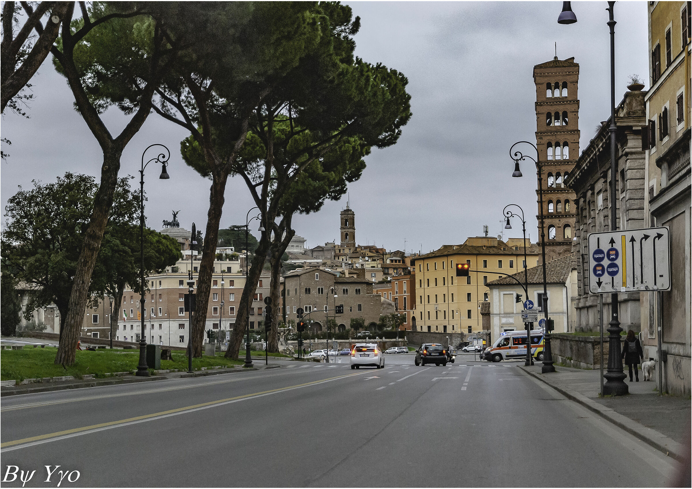Rome seen from St. Mary's Street in Cosmedin