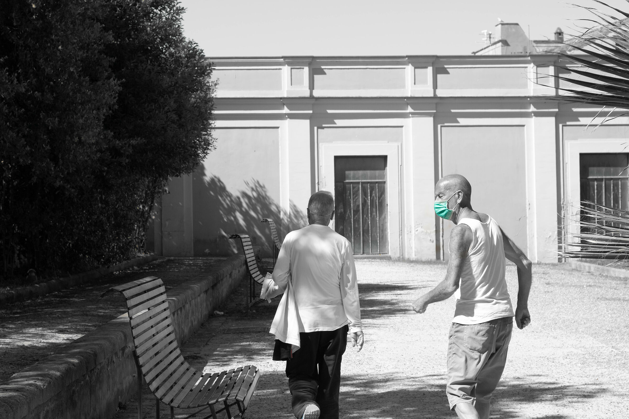 Running with the blue.