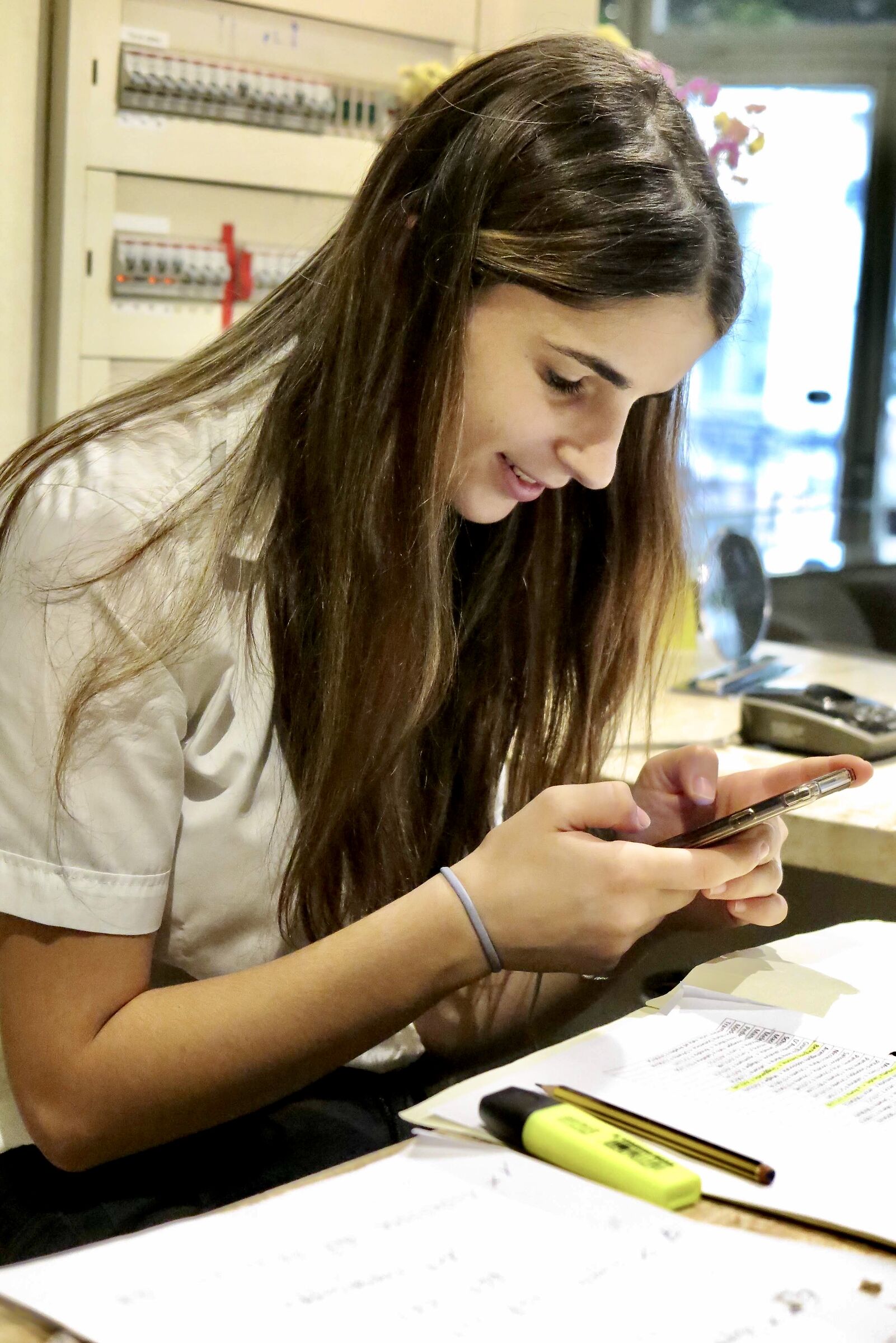 La ragazza della reception!