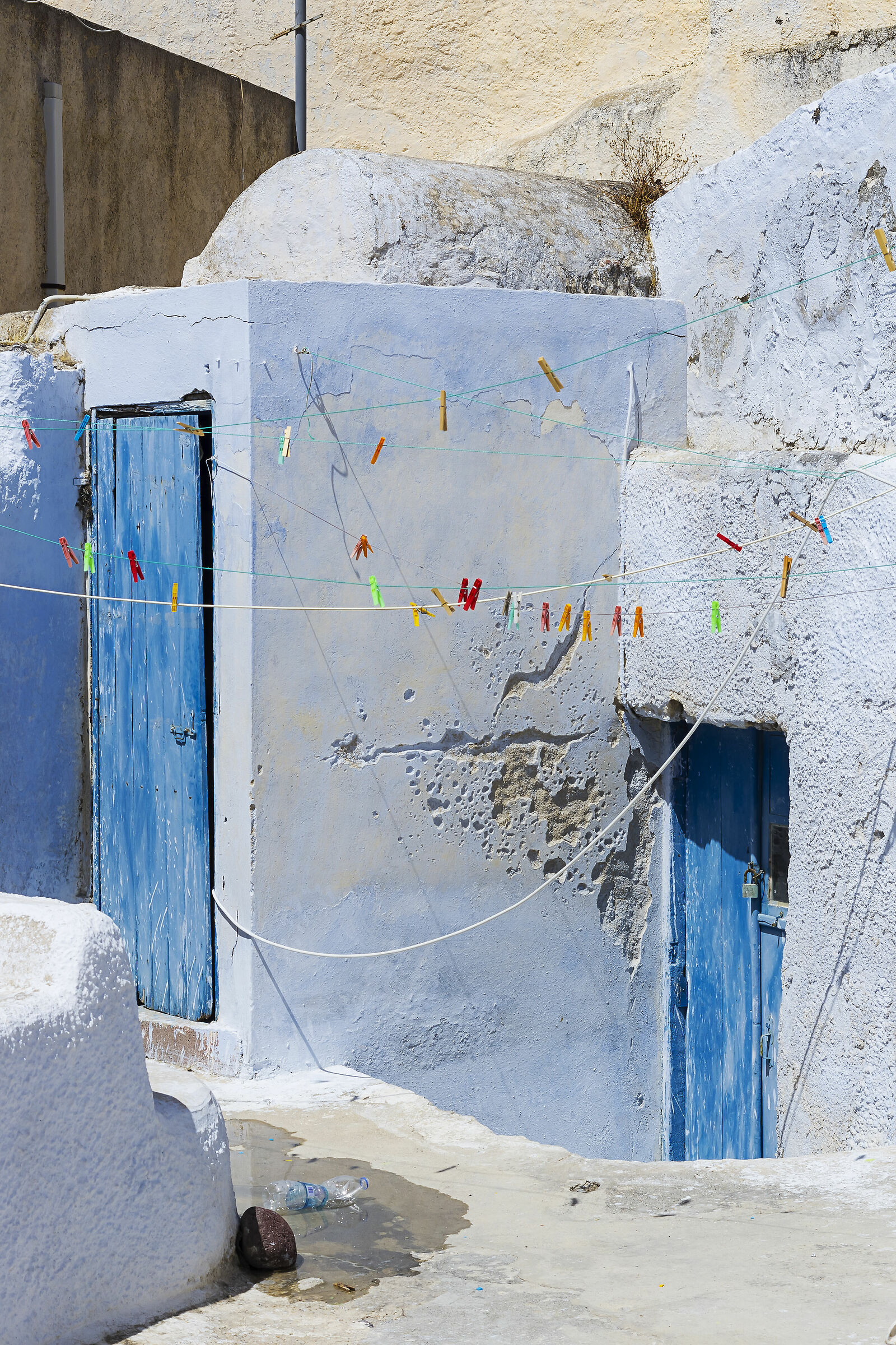 Street with colored elements