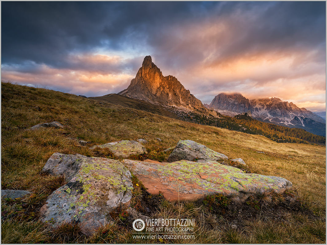 Sunrise at Pass Giau, Dolomites